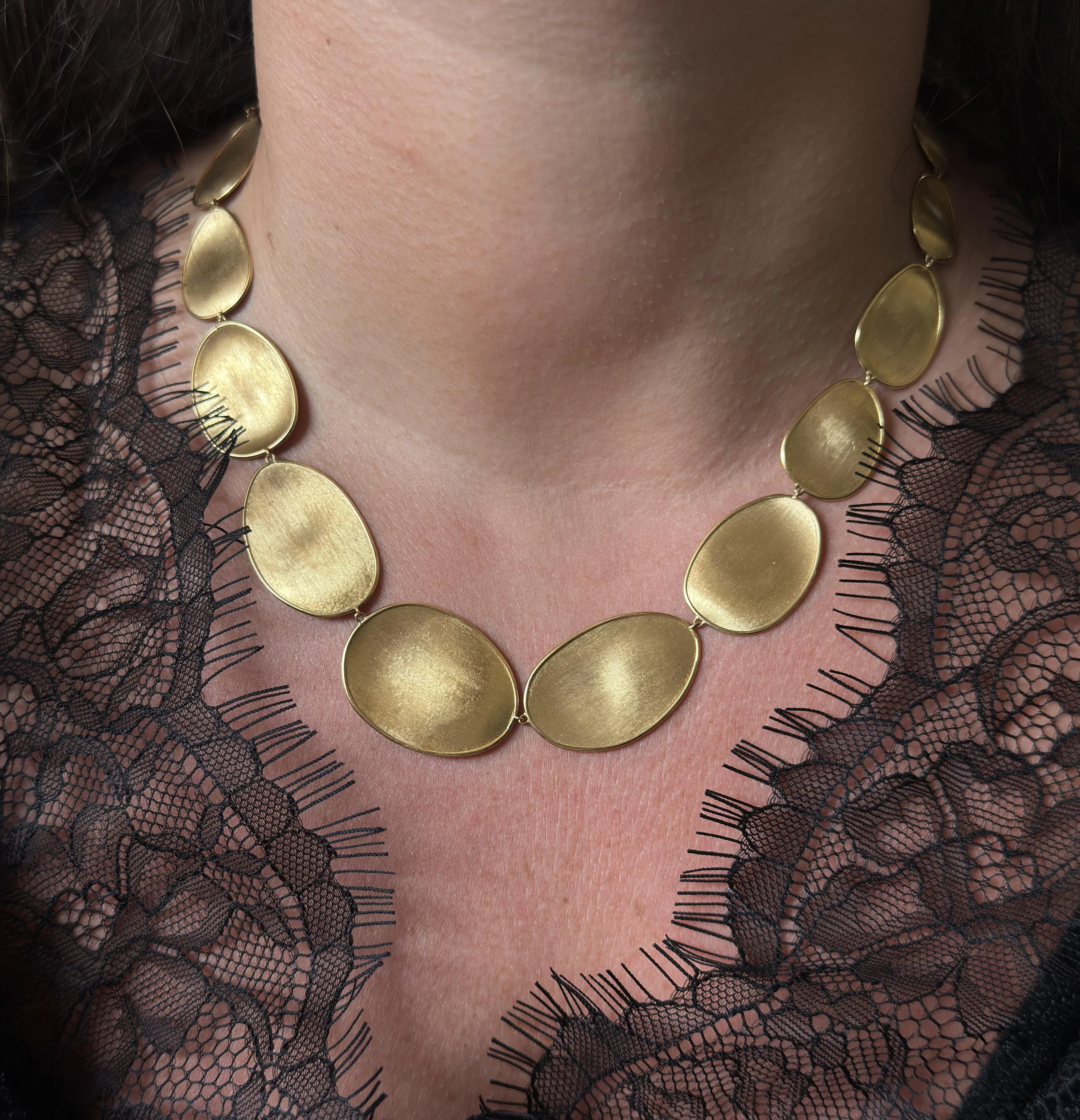 Marco Bicego Lunaria Gold Graduated Necklace