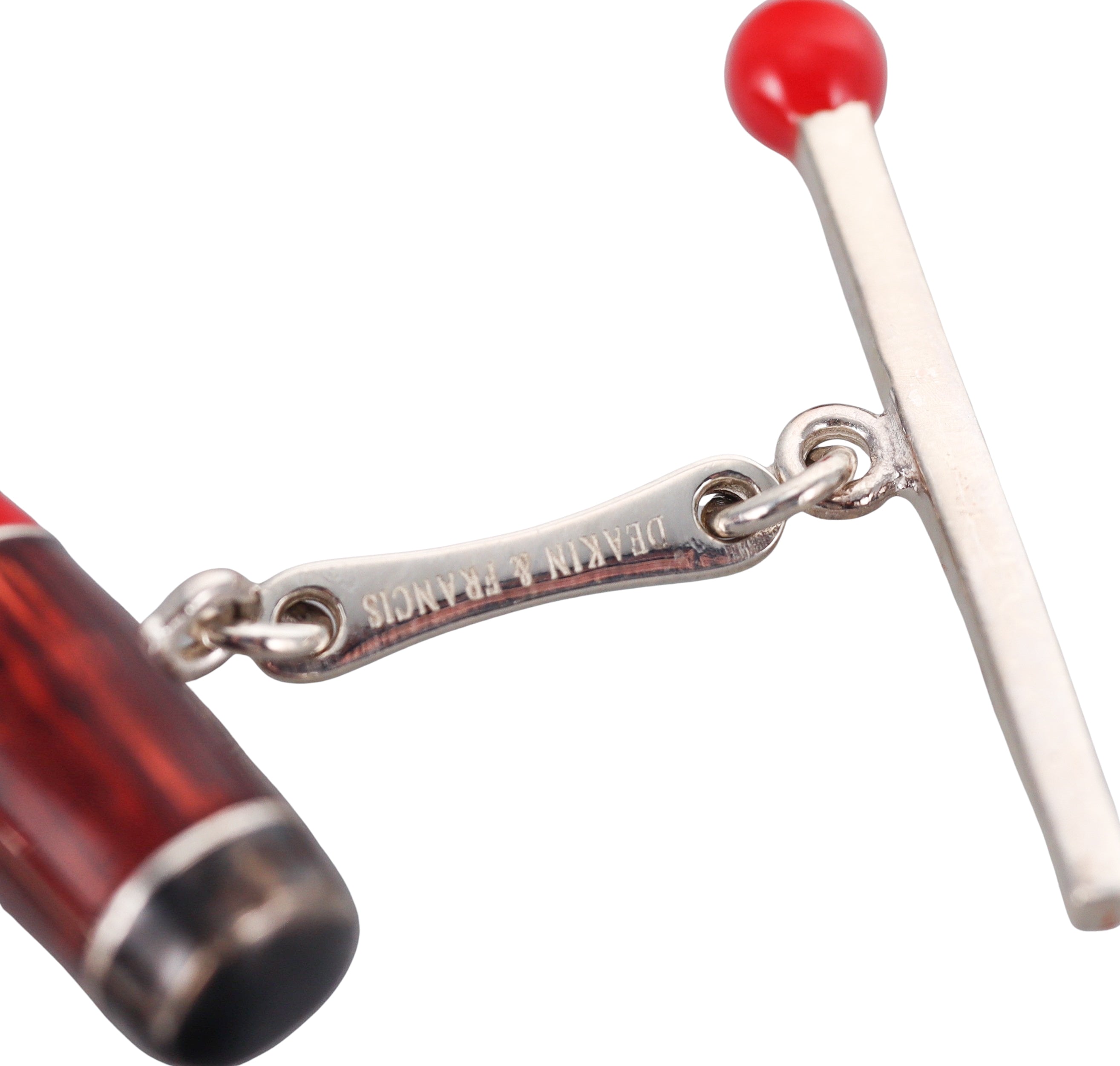 New Deakin  Francis Sterling Silver Cigar and Match Cufflinks