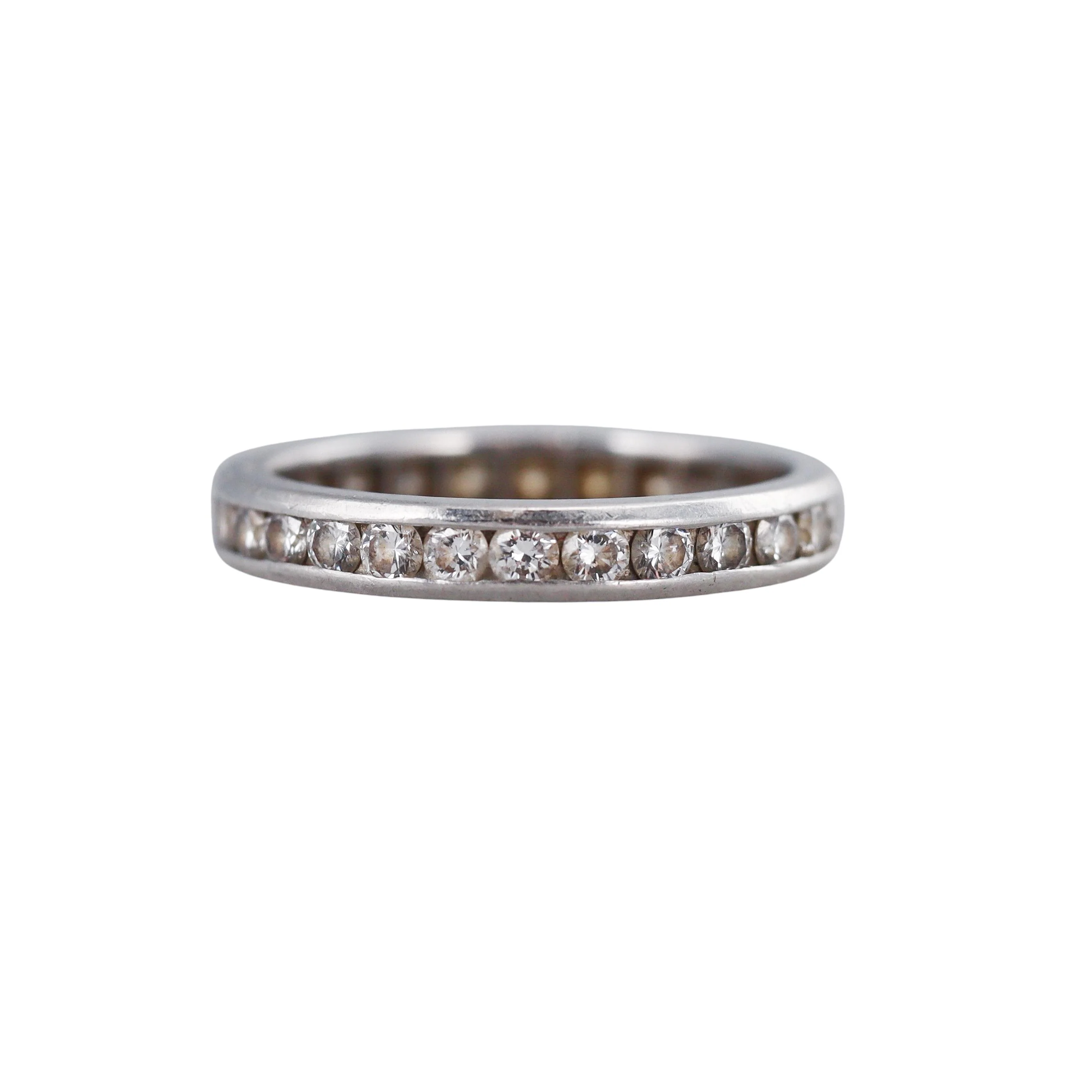 Tiffany Co Platinum Diamond Eternity Wedding Band Ring