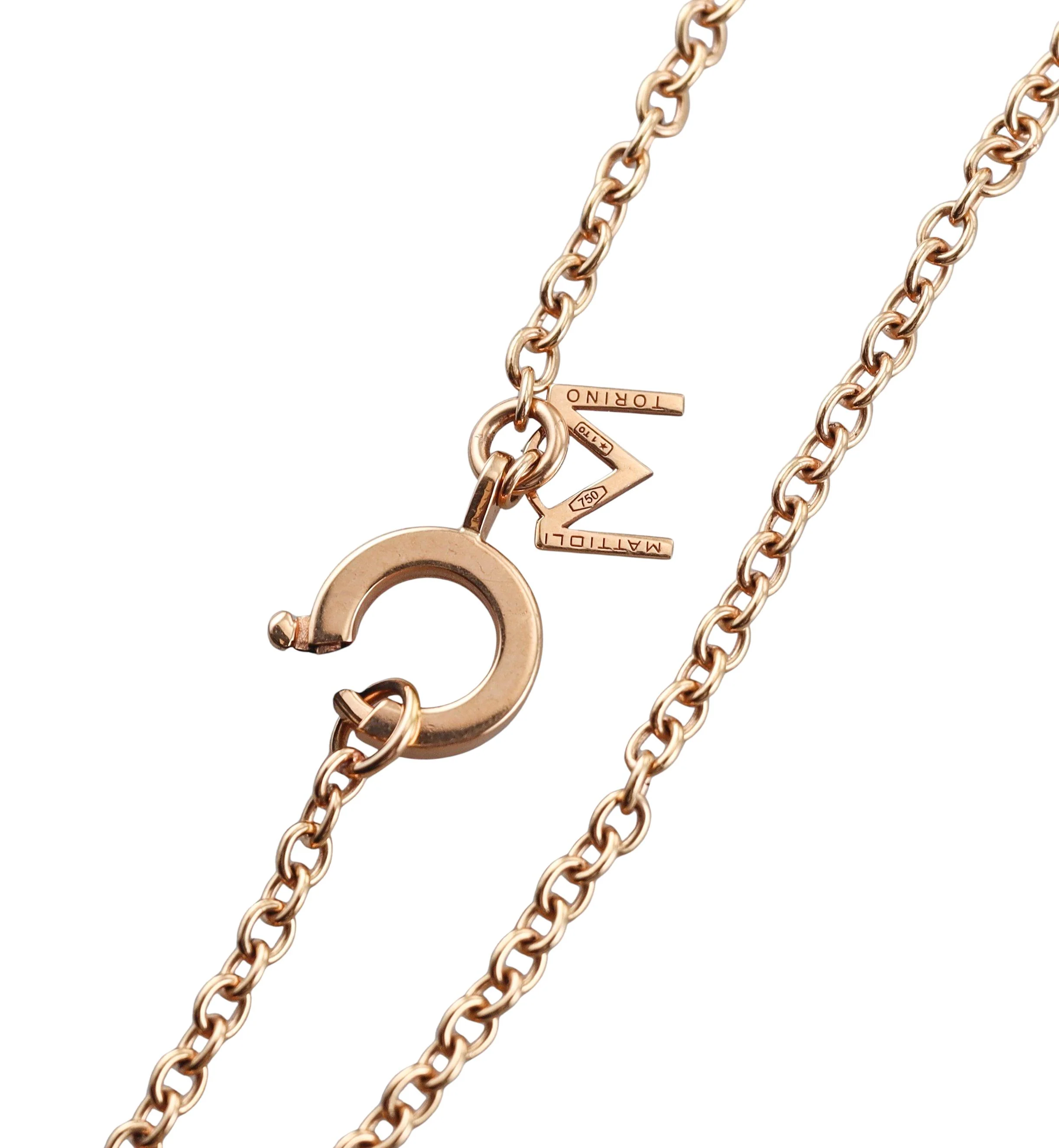 Mattioli Puzzle White Mother of Pearl Gold Necklace