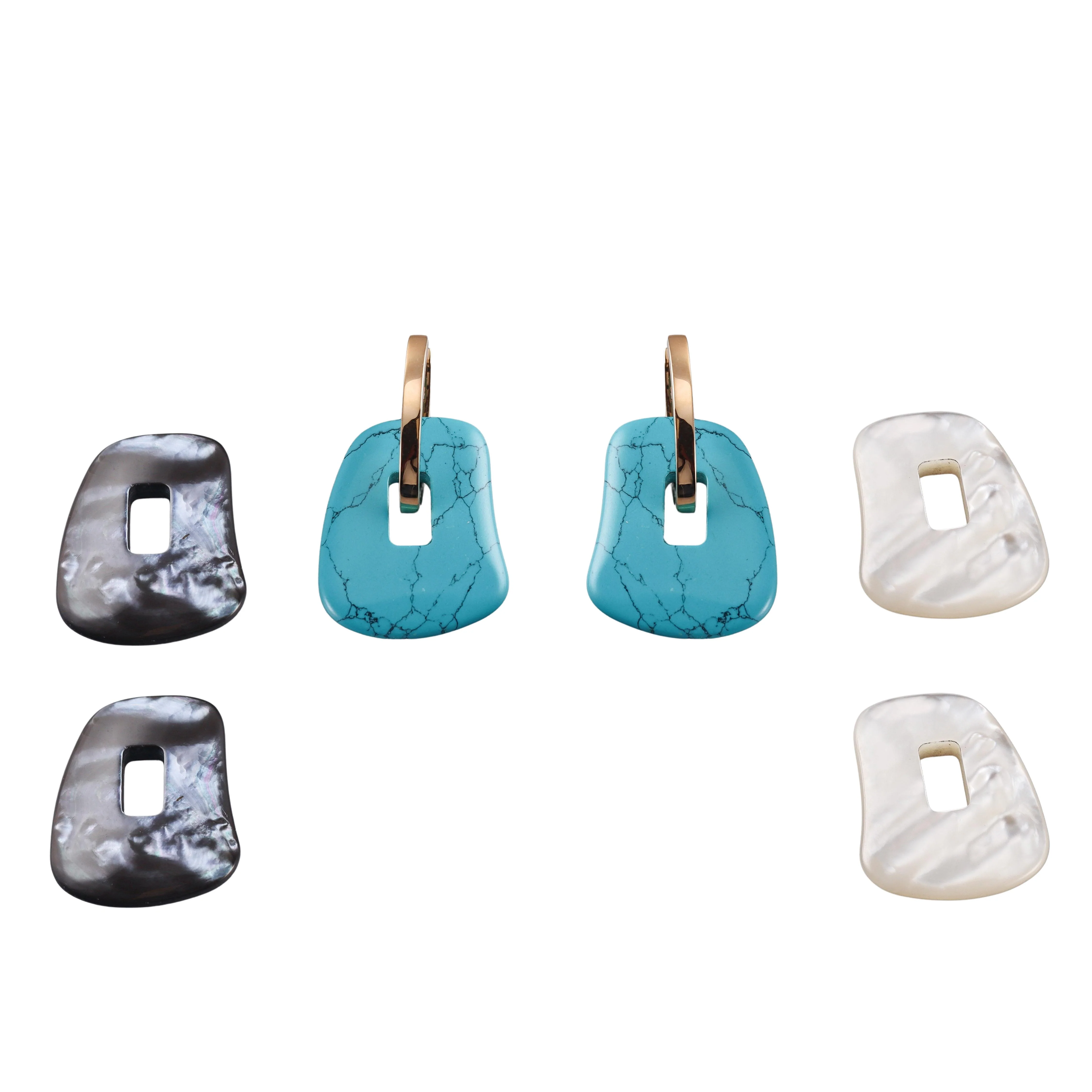 Mattioli Puzzle Gold MOP Interchangeable Earrings