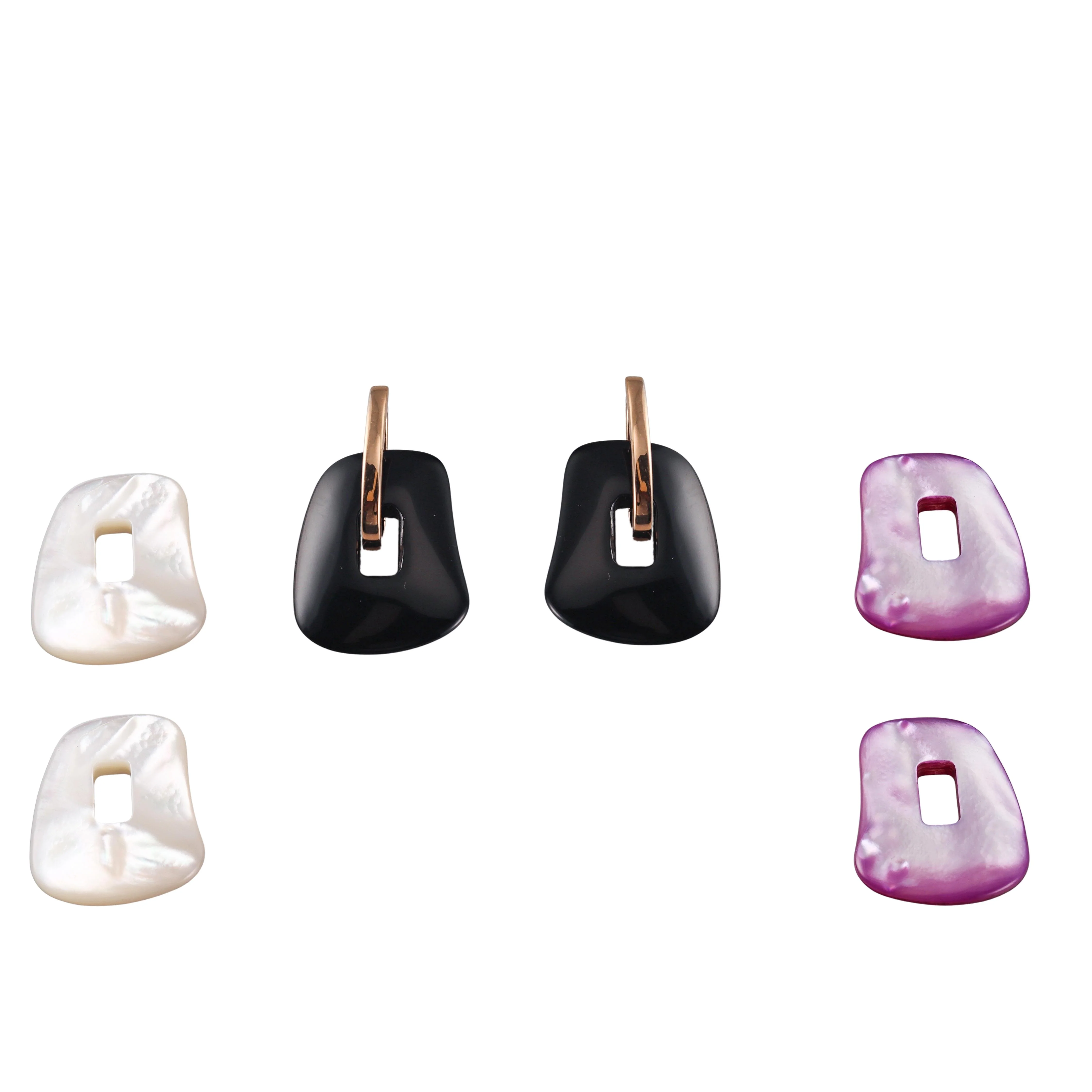 Mattioli Puzzle Gold MOP Interchangeable Earrings