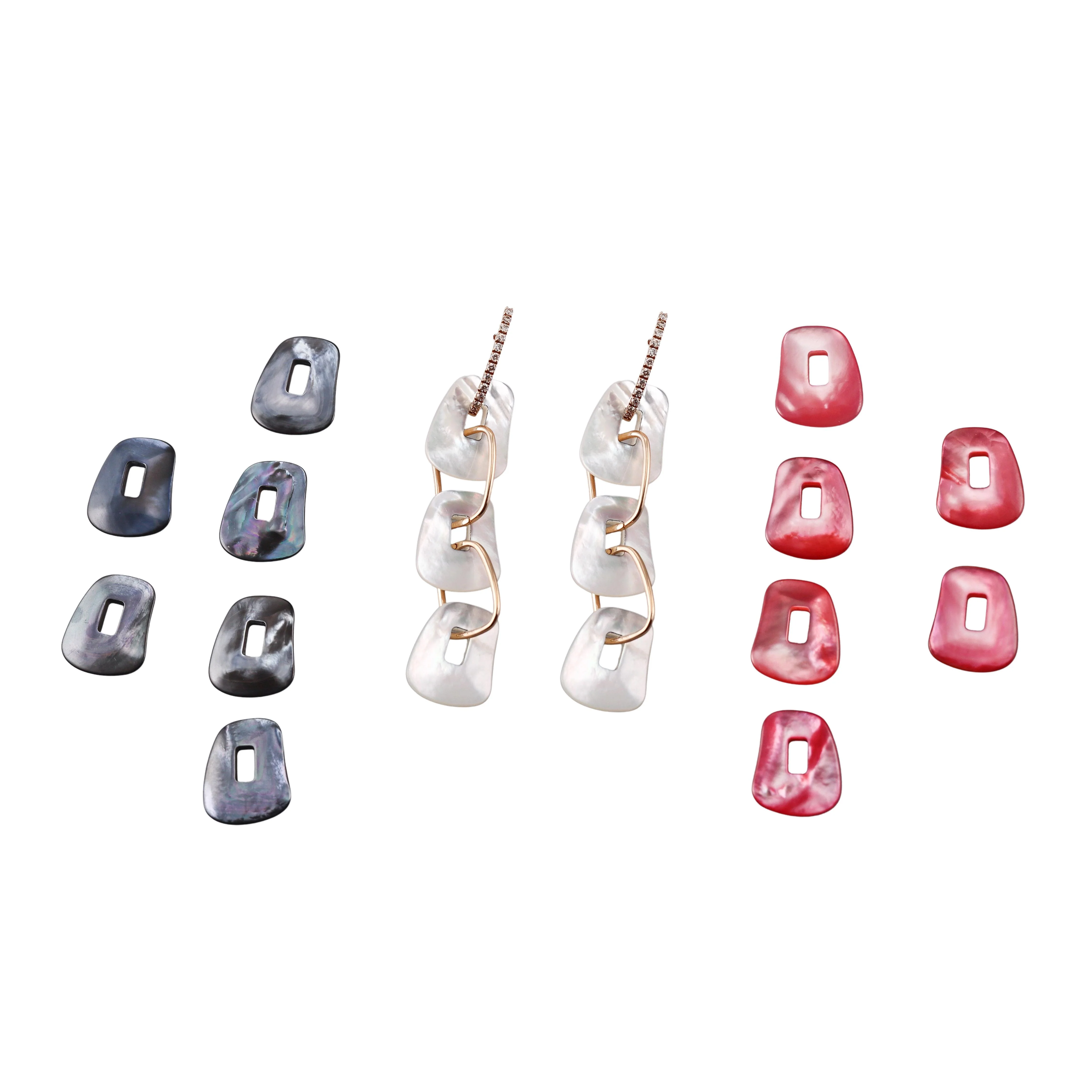 Mattioli Puzzle Triple Drop Diamond Gold Interchangeable Earrings
