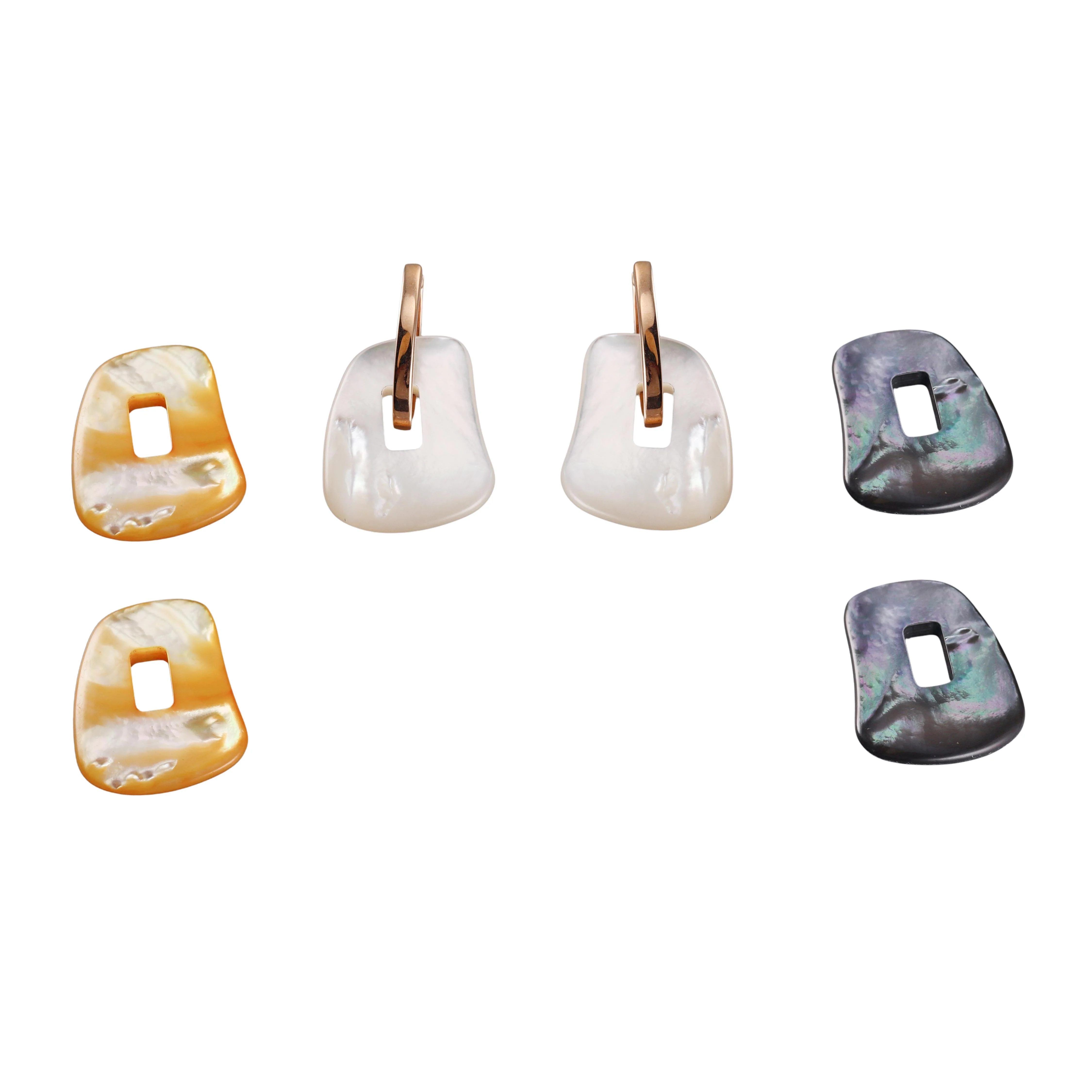 Mattioli Puzzle Gold MOP Interchangeable Earrings
