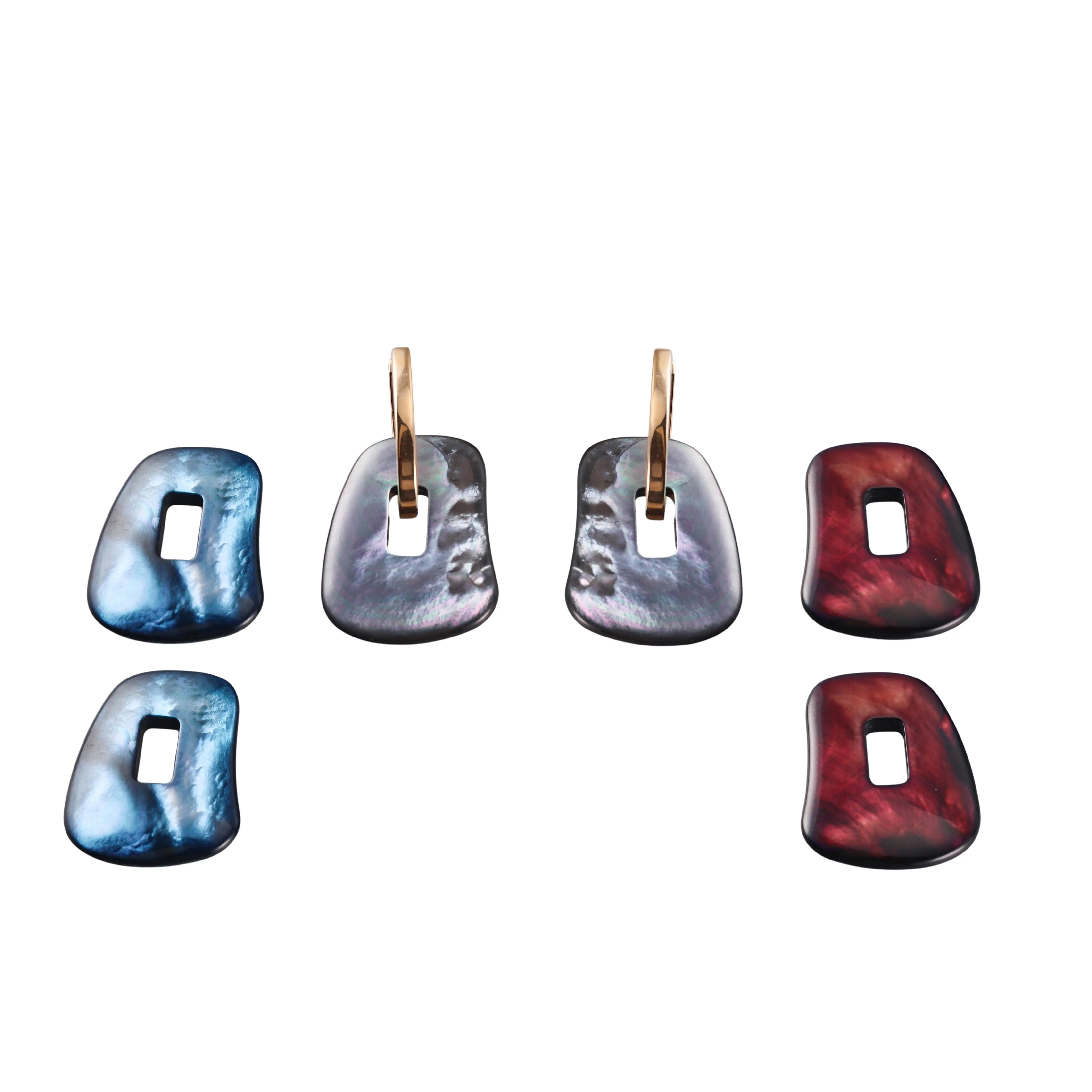 Mattioli Puzzle Gold MOP Interchangeable Earrings