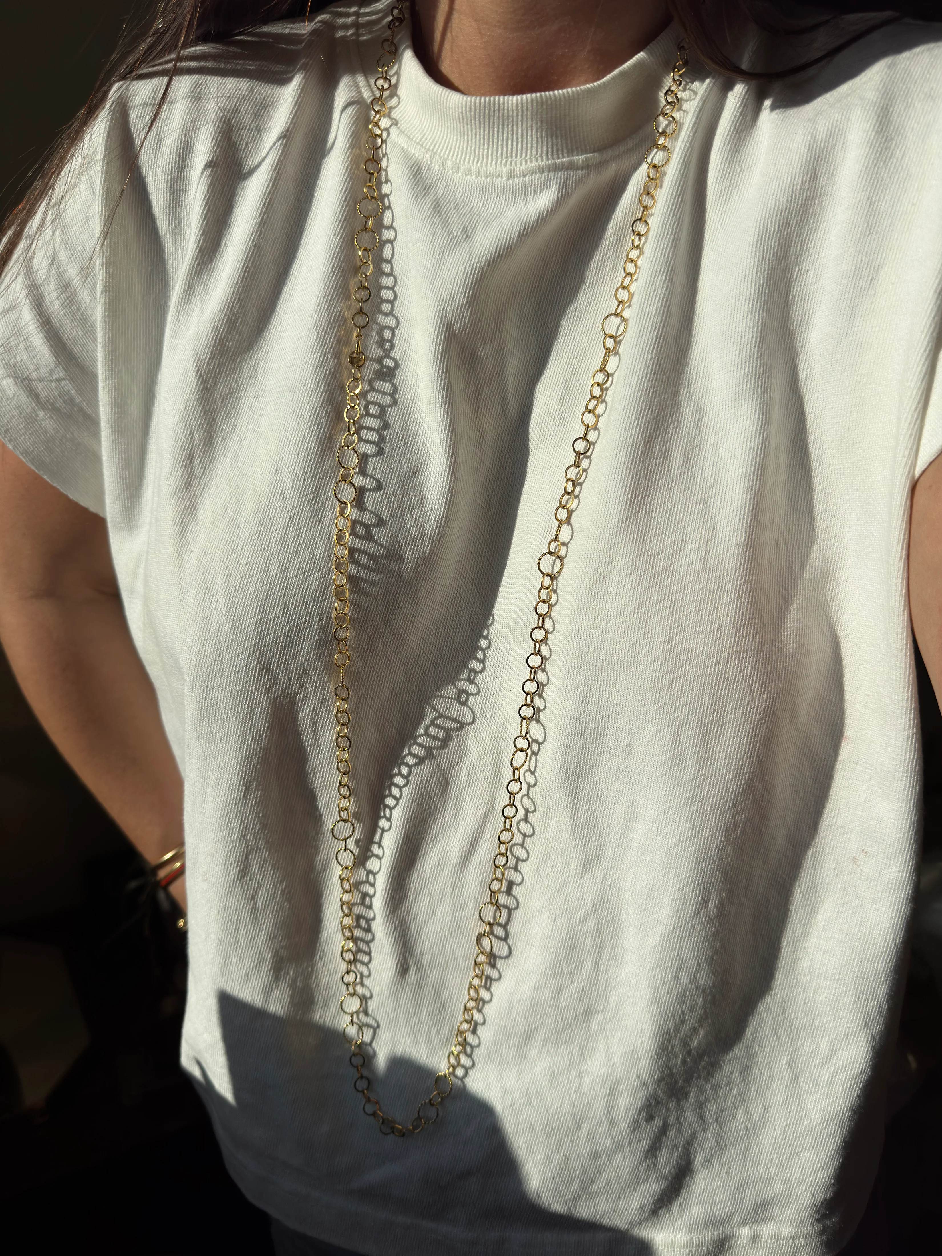 Vintage Tiffany  Co Yellow Gold Chain Link Necklace
