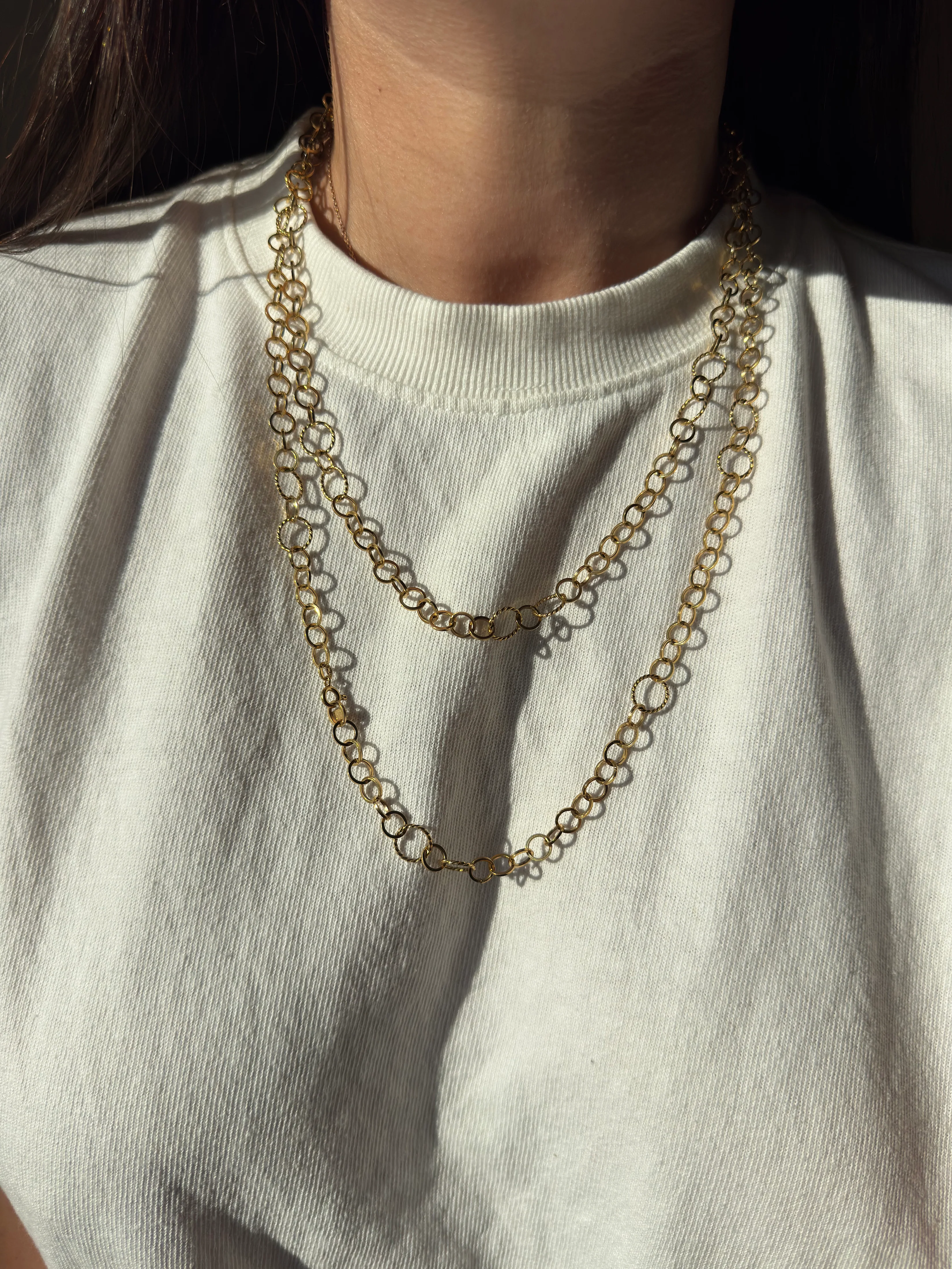 Vintage Tiffany  Co Yellow Gold Chain Link Necklace