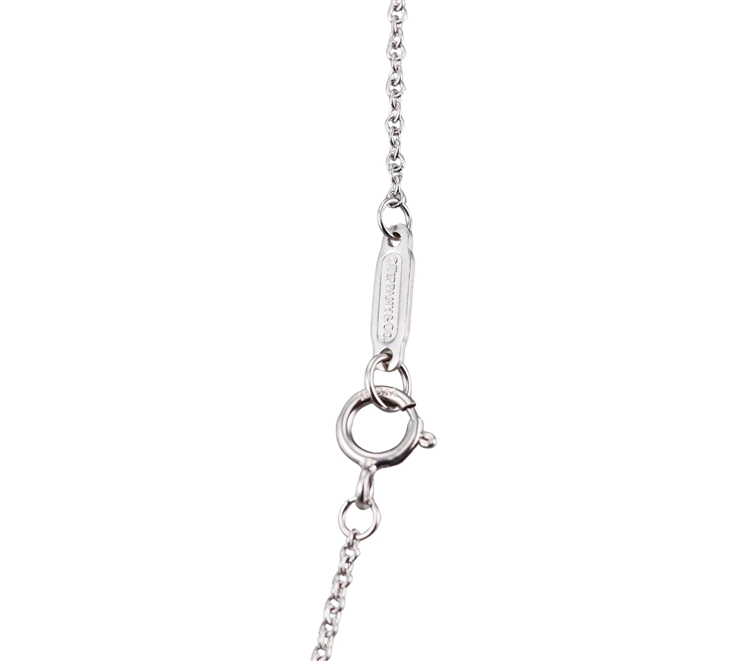Tiffany Co T Smile Diamond White Gold Necklace