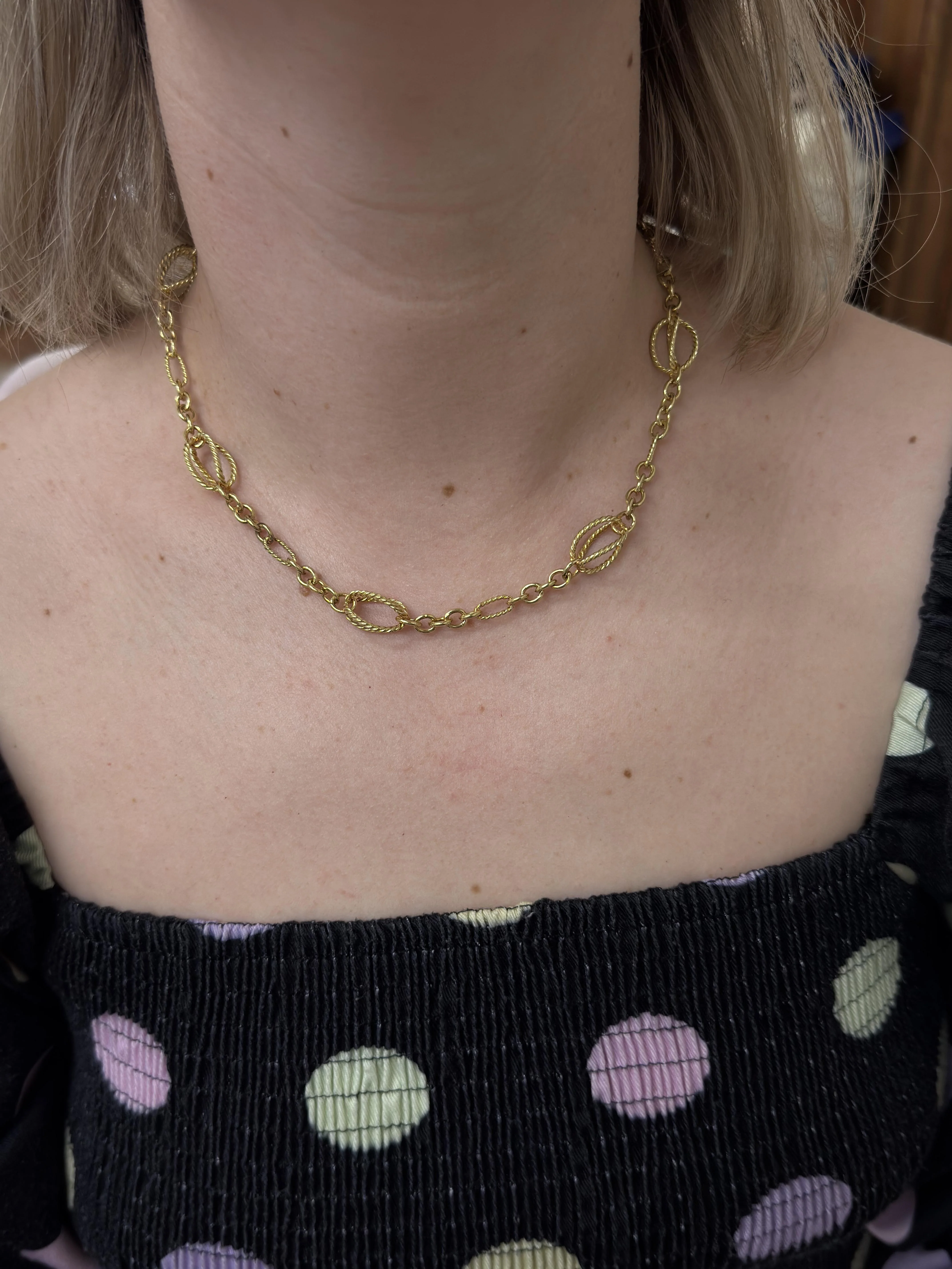 David Yurman Lantana Gold Toggle Necklace