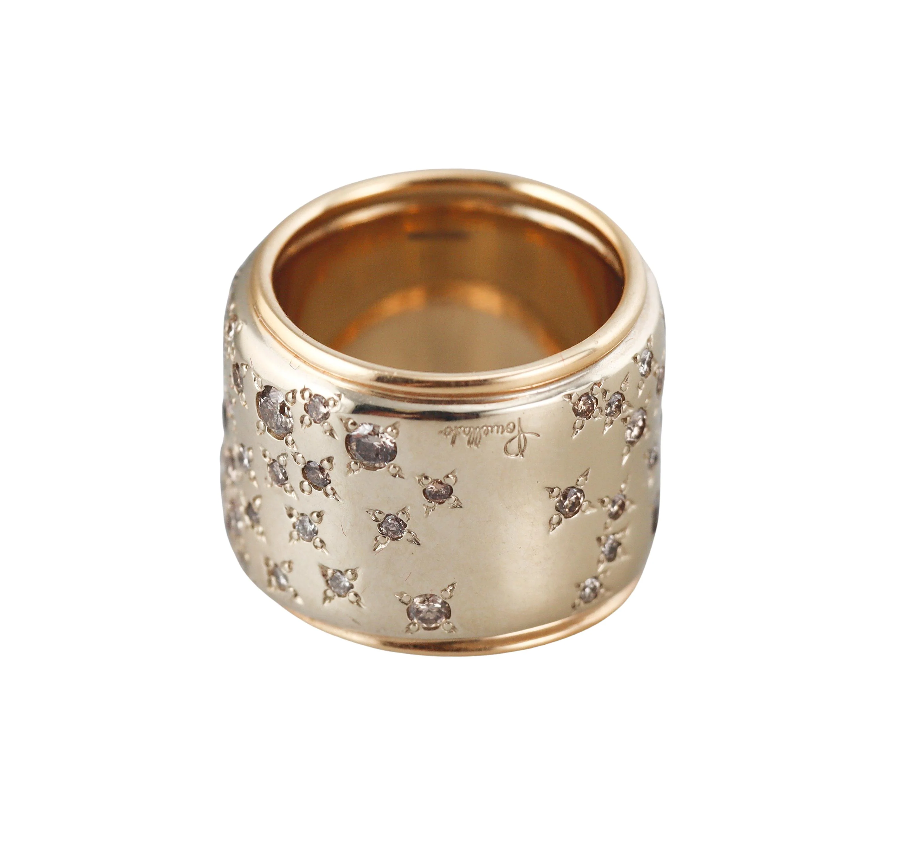 Pomellato Sabbia Fancy Diamond Gold Band Ring