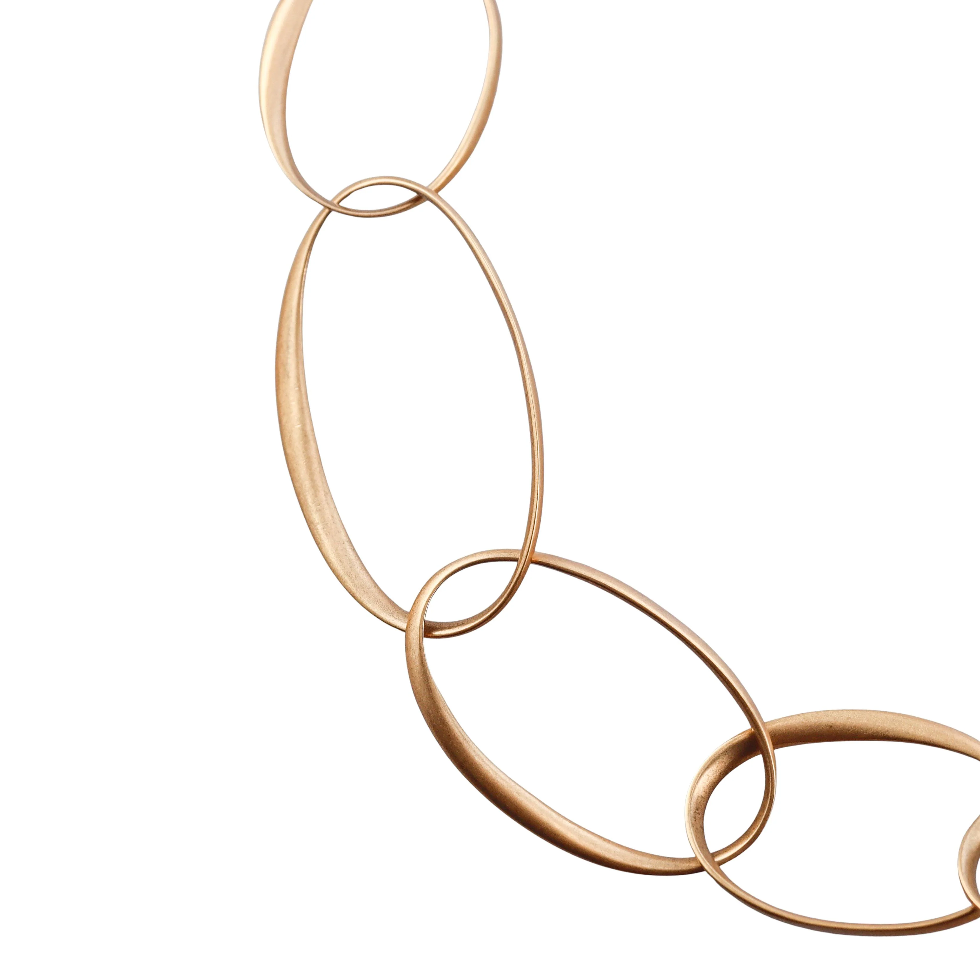 Pomellato Victoria Satin Rose Gold Oval Link Necklace