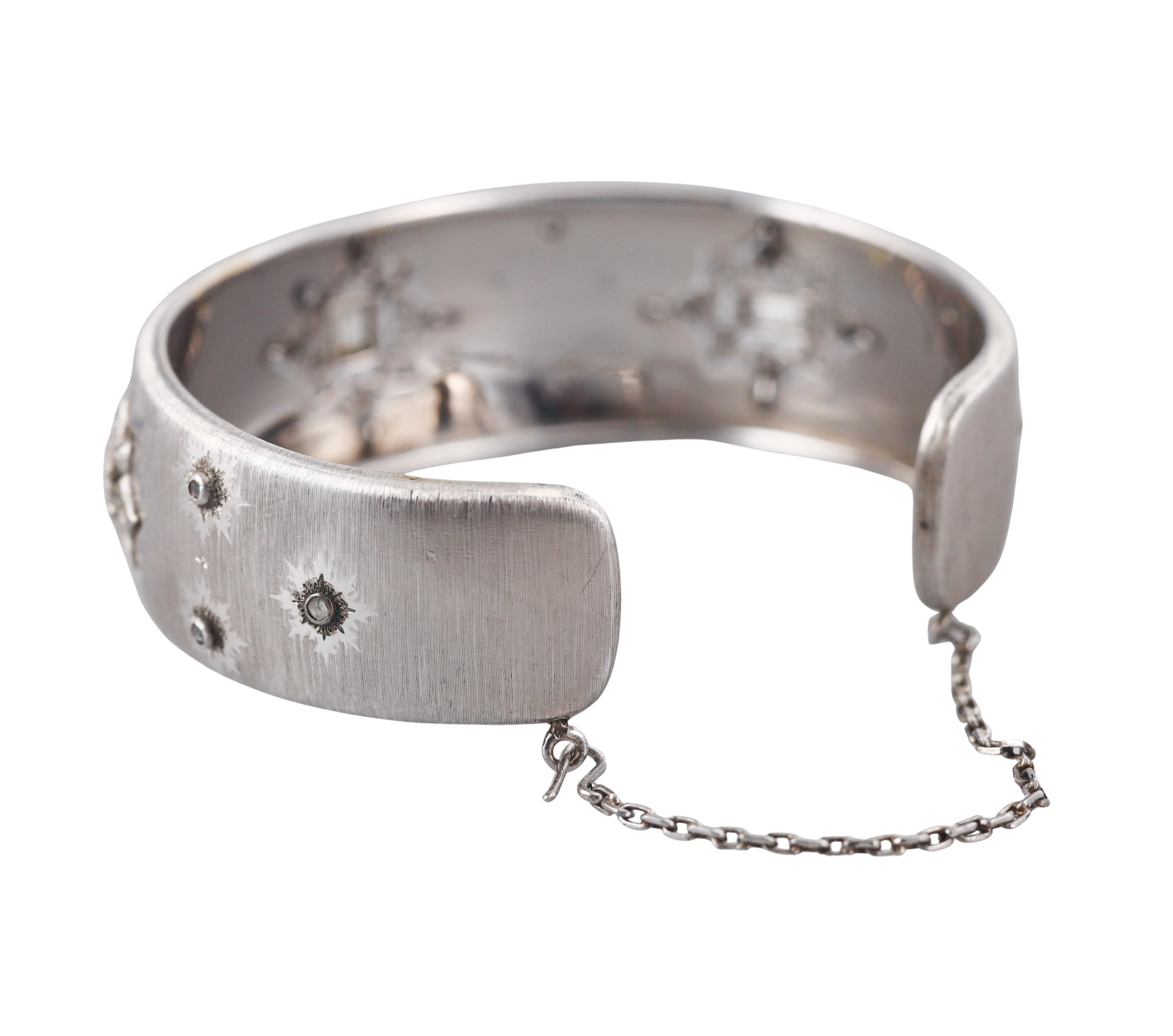 Vintage Mario Buccellati Diamond Gold Cuff Bracelet