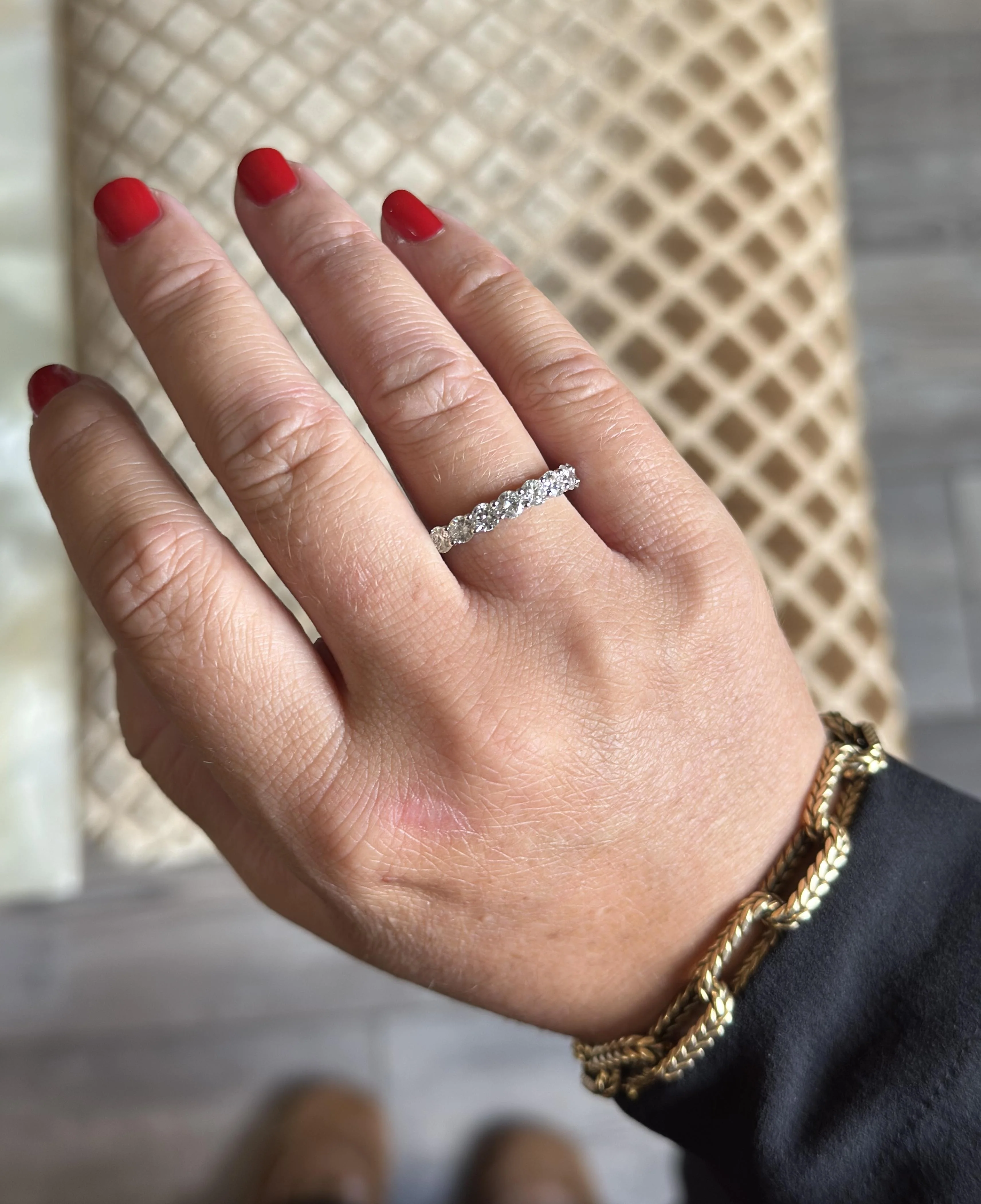 Platinum 2.84ctw Diamond Eternity Wedding Band Ring