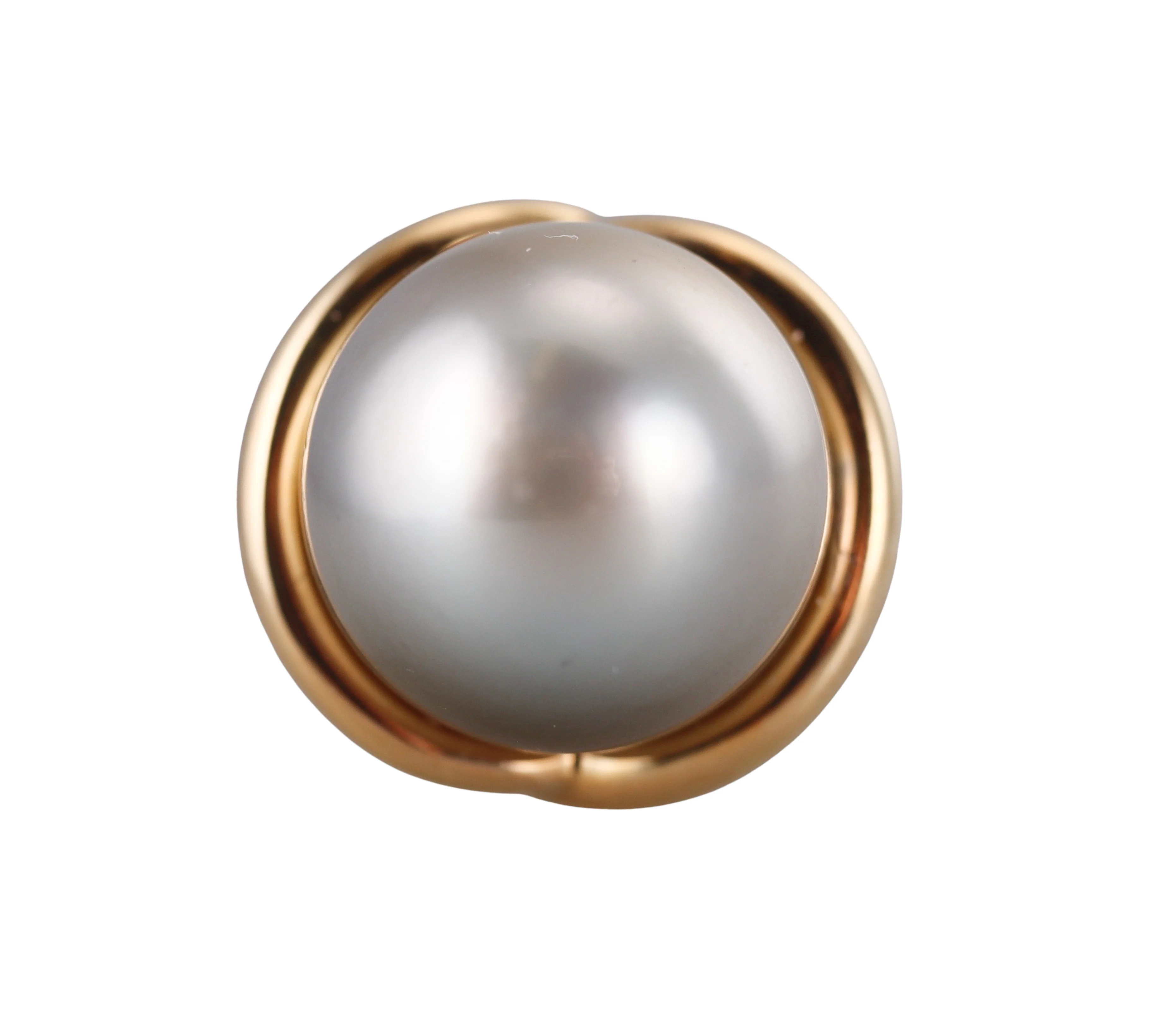 Angela Cummings Assael Diamond South Sea Tahitian Pearl Gold Platinum Ring