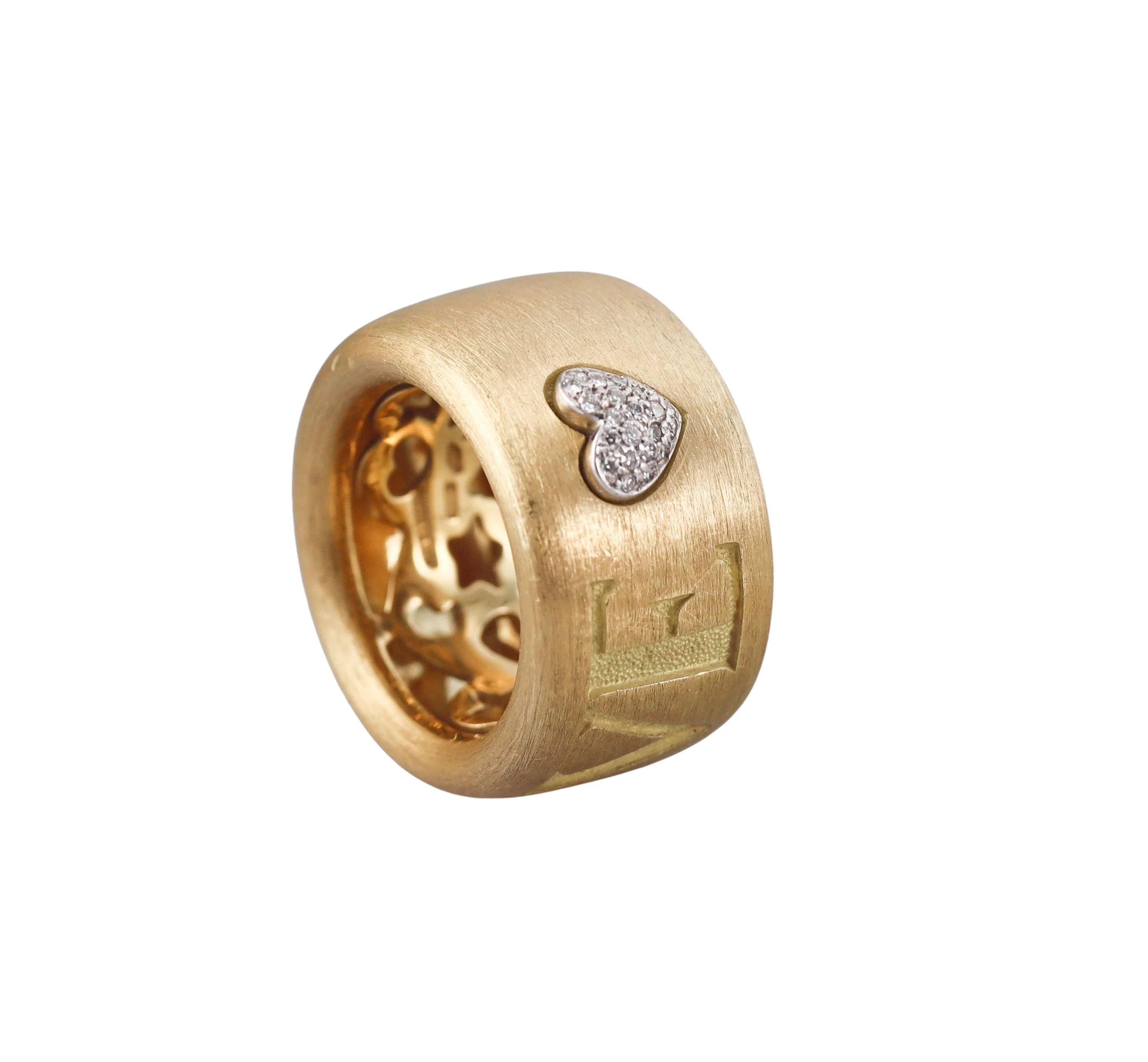 Pasquale Bruni Gold Diamond Love Band Ring