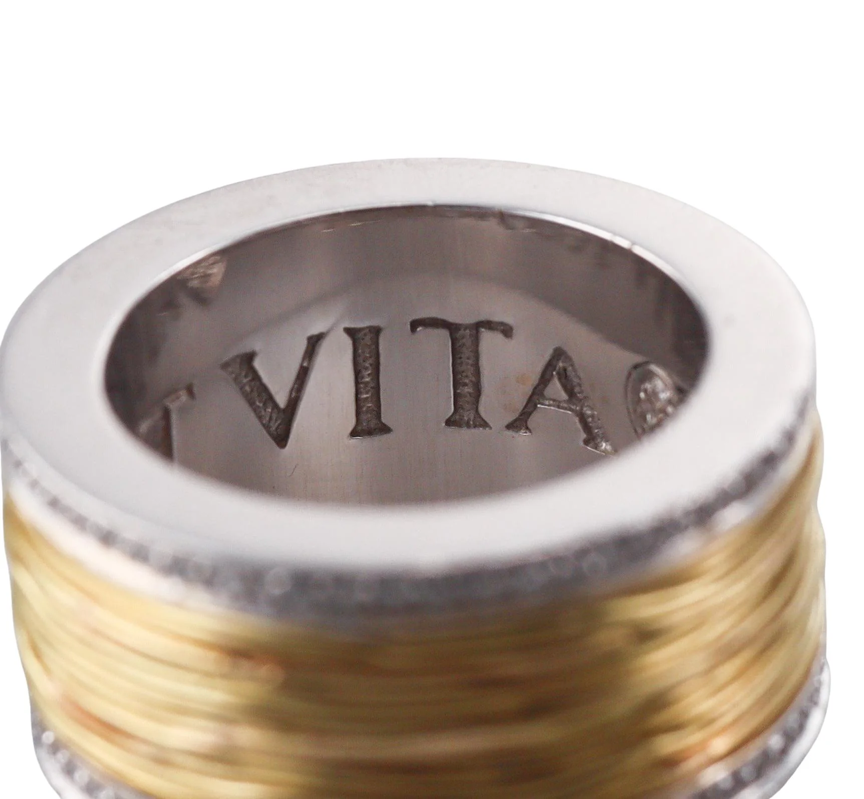Pasquale Bruni Amor Est Vita Two Tone Gold Diamond Band Ring