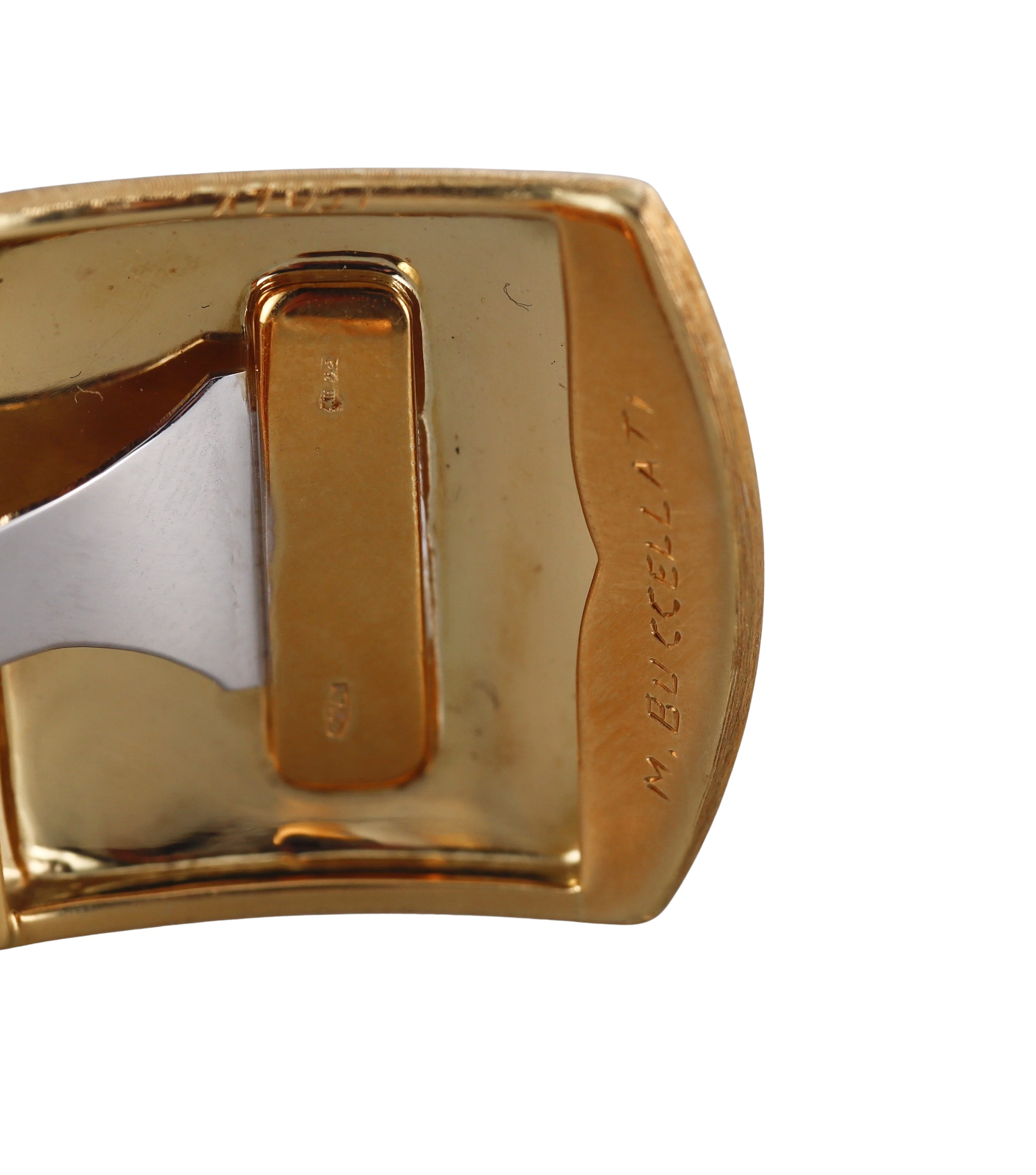 Mario Buccellati Classic Cuff Diamond Gold Bracelet