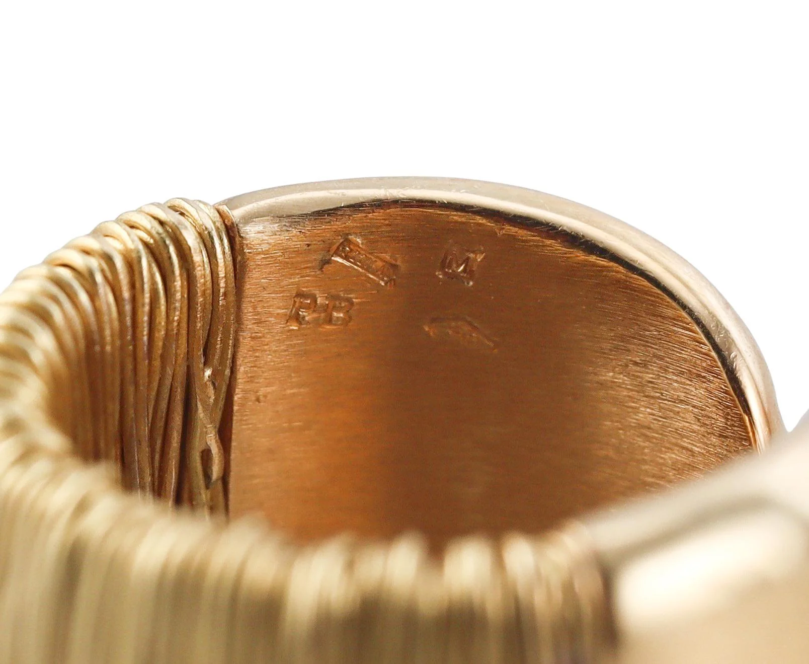 Pasquale Bruni Amor Est Vita Diamond Heart Gold Open Band Ring