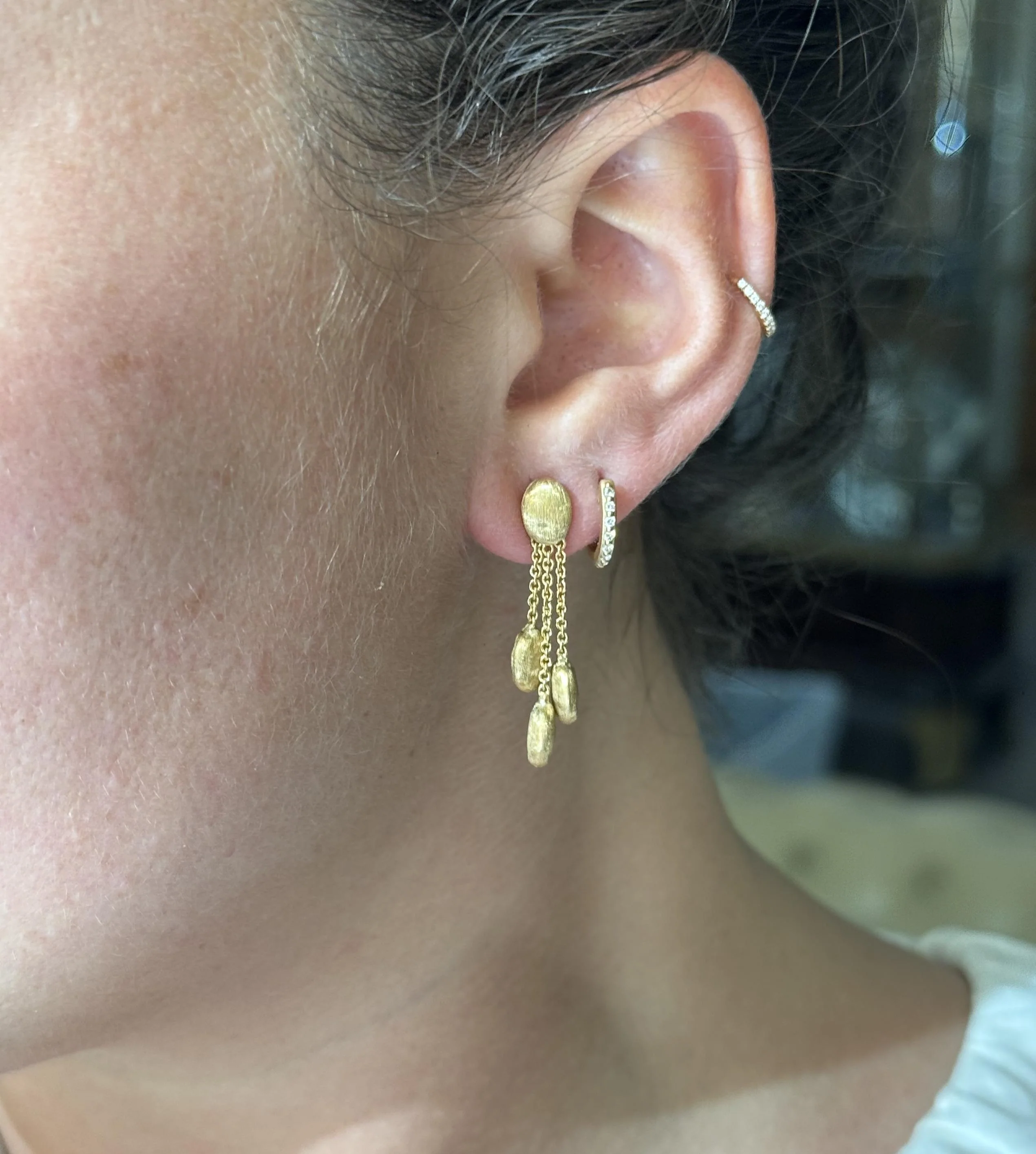 Marco Bicego Siviglia Gold Triple Drop Earrings