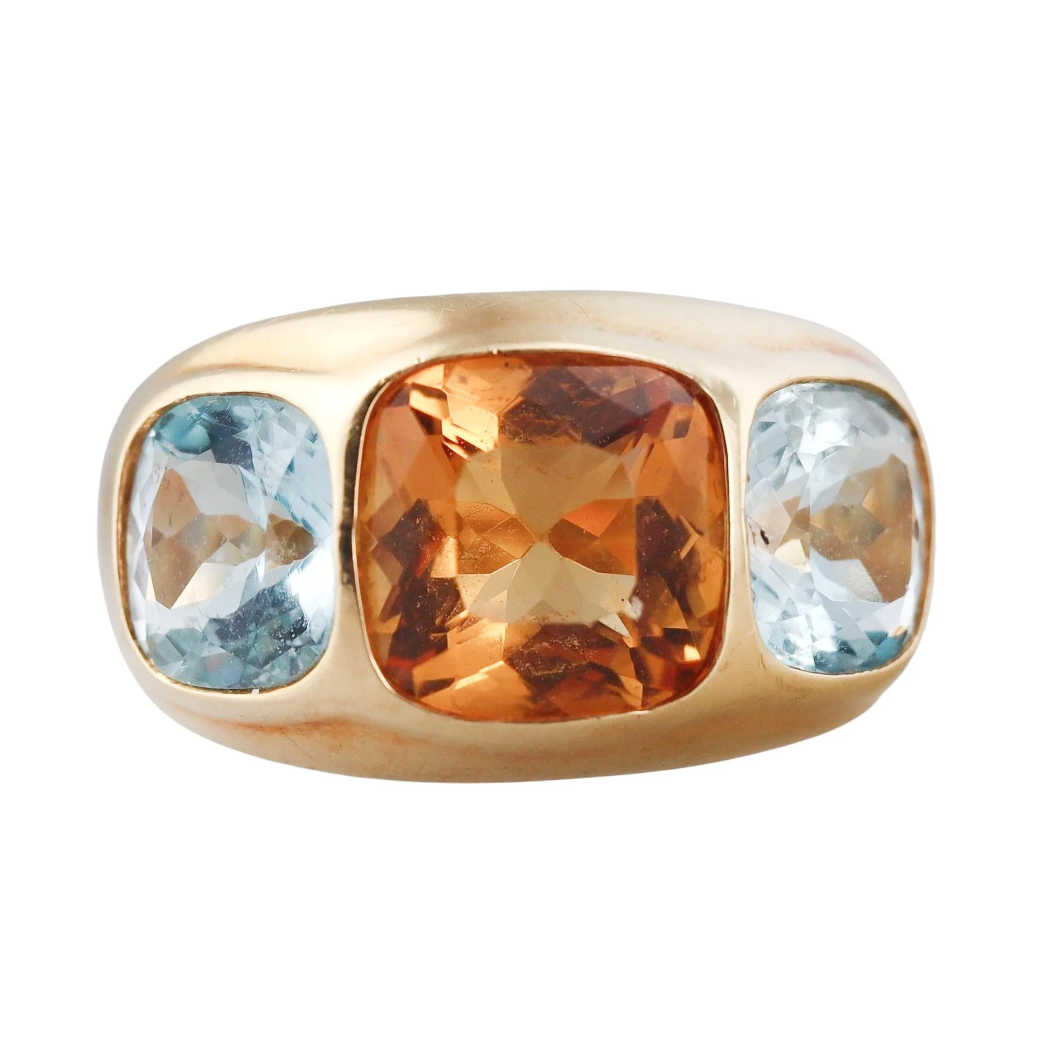 Seaman Schepps Mughal Citrine Topaz Gold Ring
