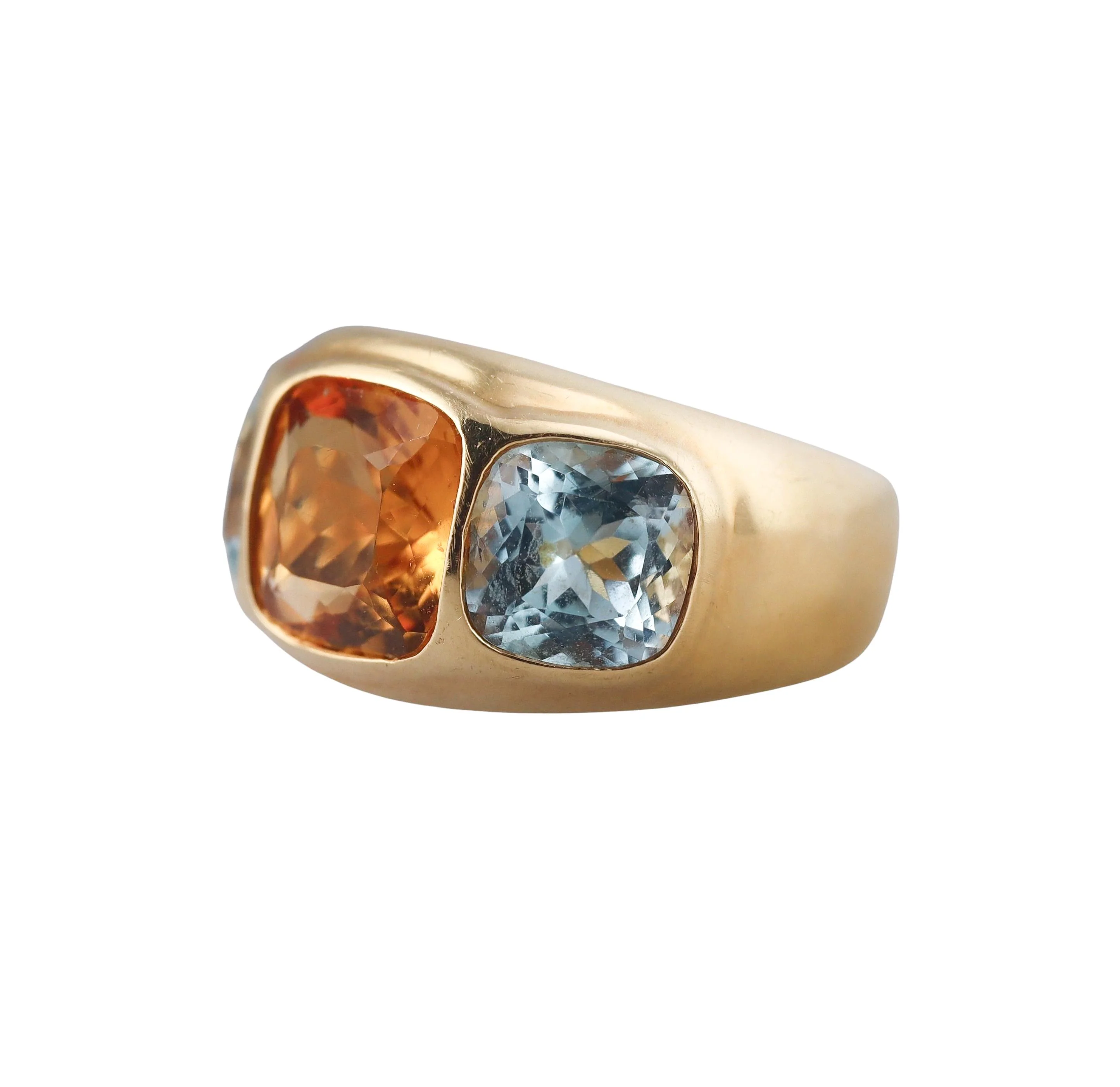 Seaman Schepps Mughal Citrine Topaz Gold Ring