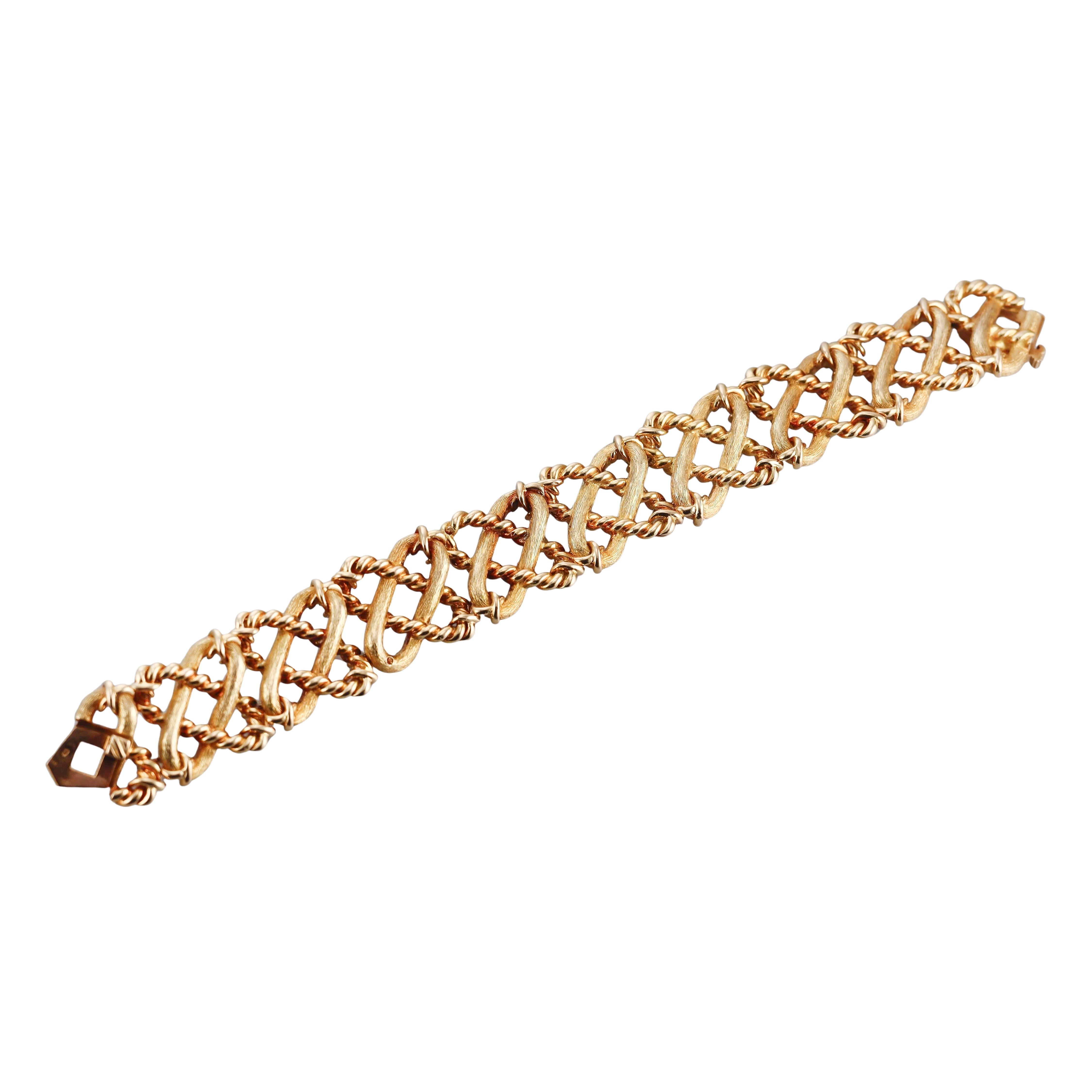 Tiffany Co Schlumberger Gold Rope Link Bracelet