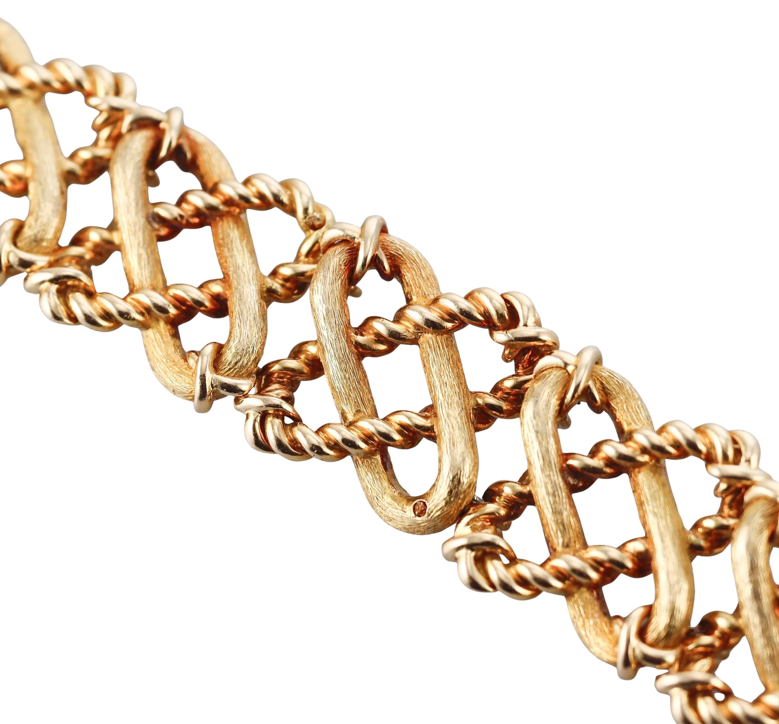 Tiffany Co Schlumberger Gold Rope Link Bracelet
