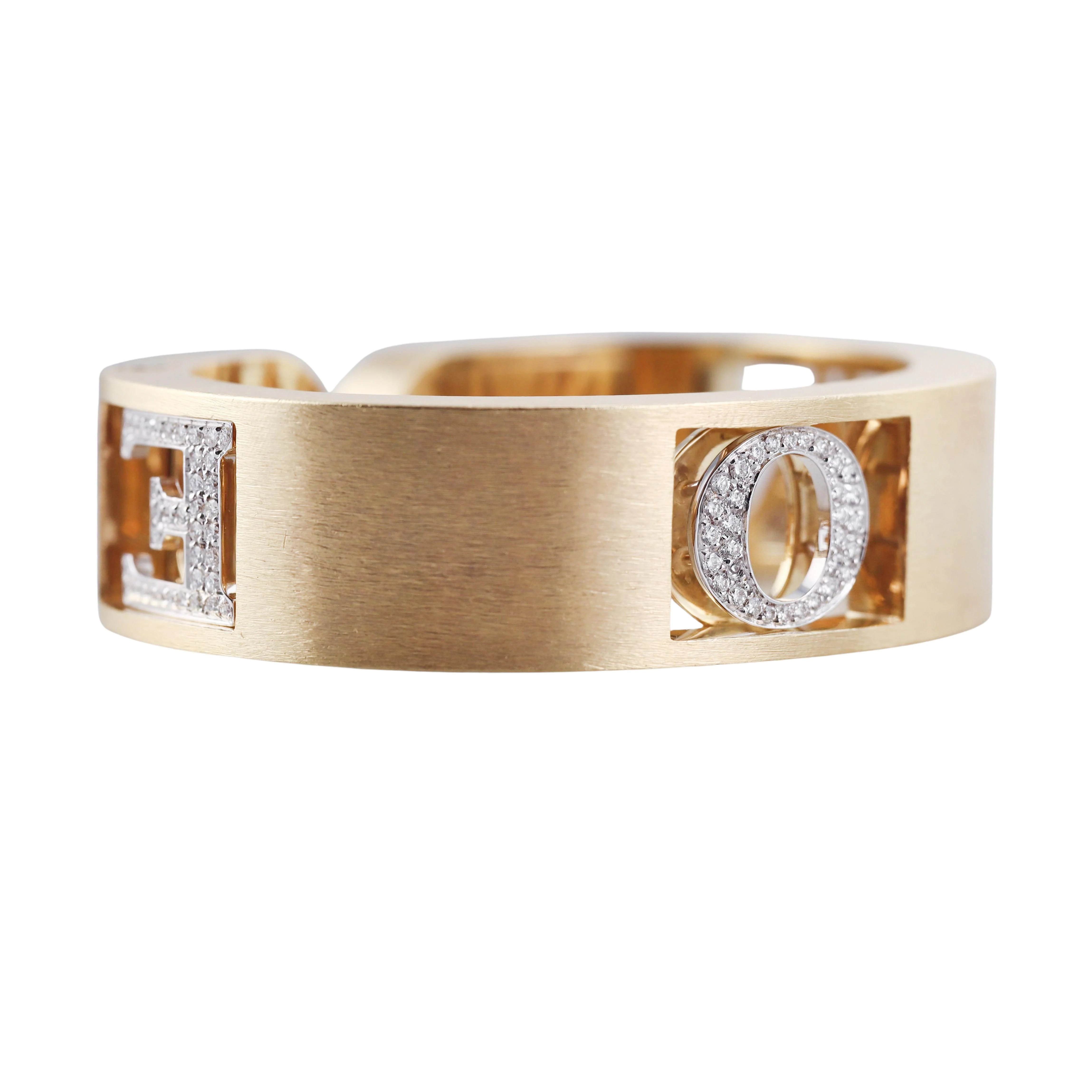 Pasquale Bruni Vintage Amor Est Vita Gold Cuff Bracelet