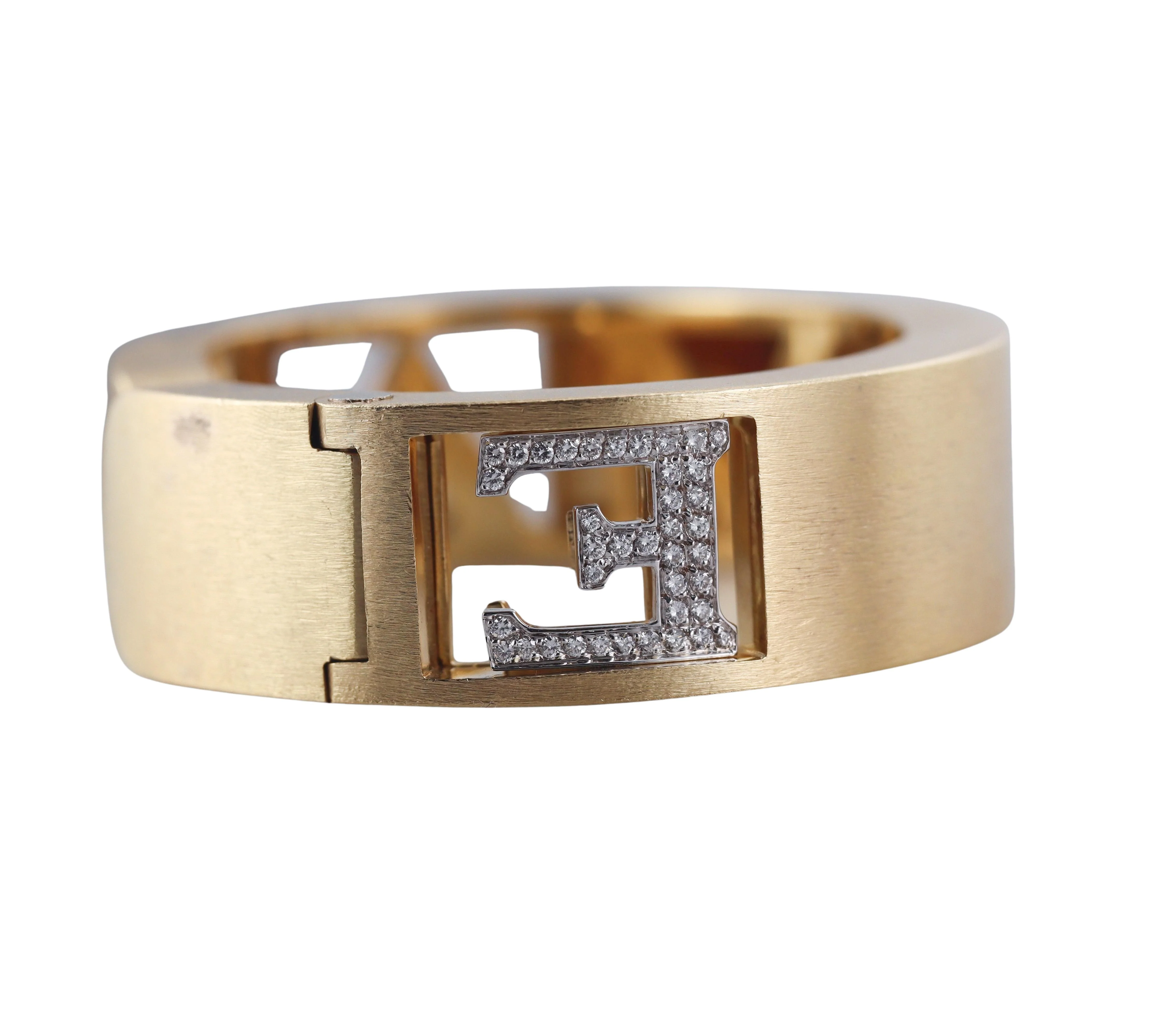 Pasquale Bruni Vintage Amor Est Vita Gold Cuff Bracelet