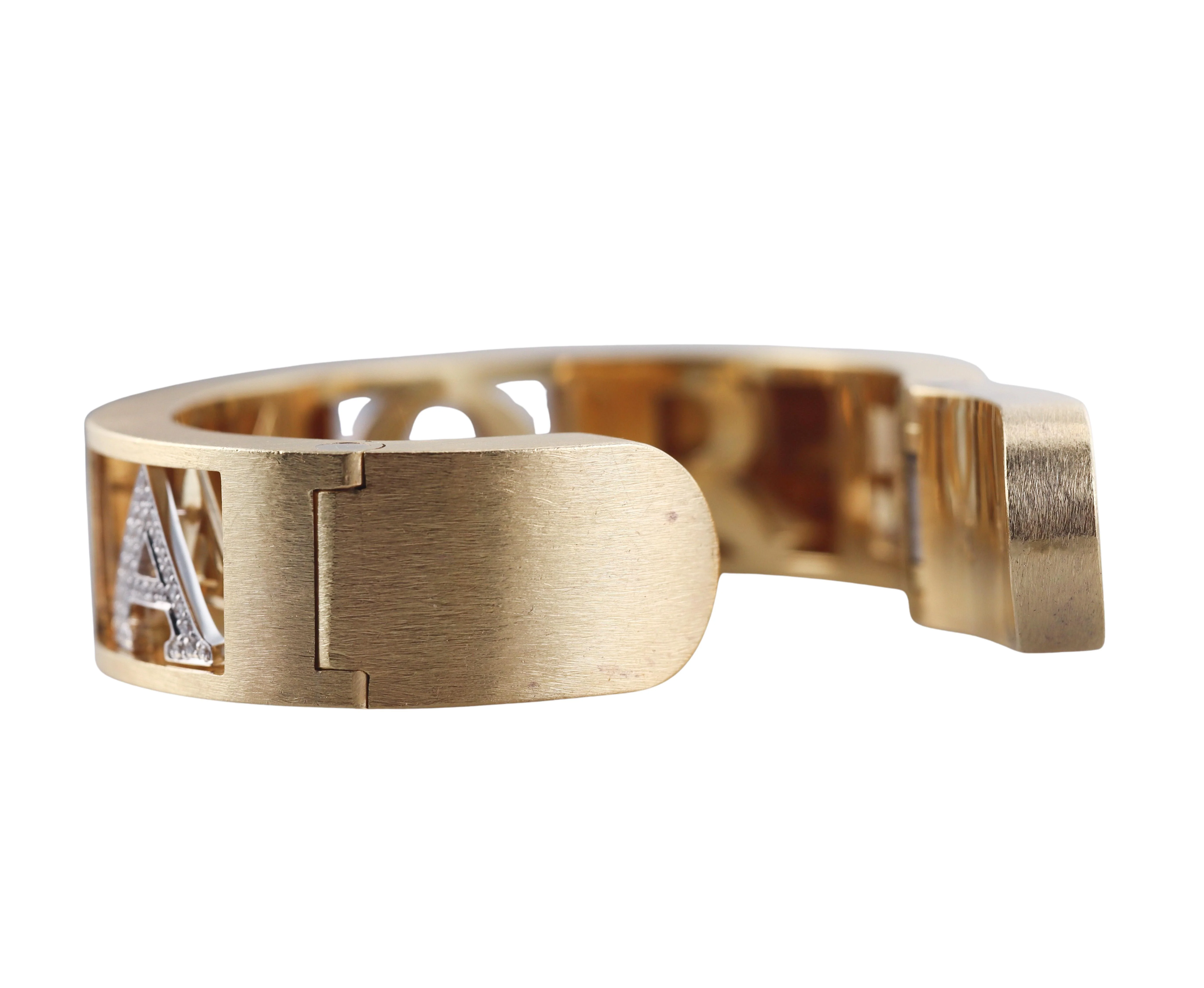 Pasquale Bruni Vintage Amor Est Vita Gold Cuff Bracelet