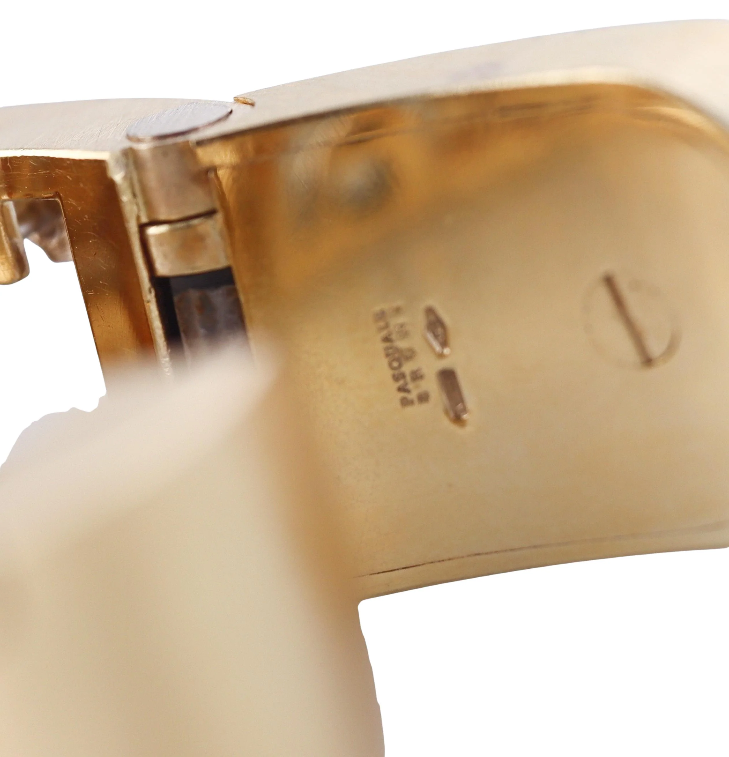 Pasquale Bruni Vintage Amor Est Vita Gold Cuff Bracelet