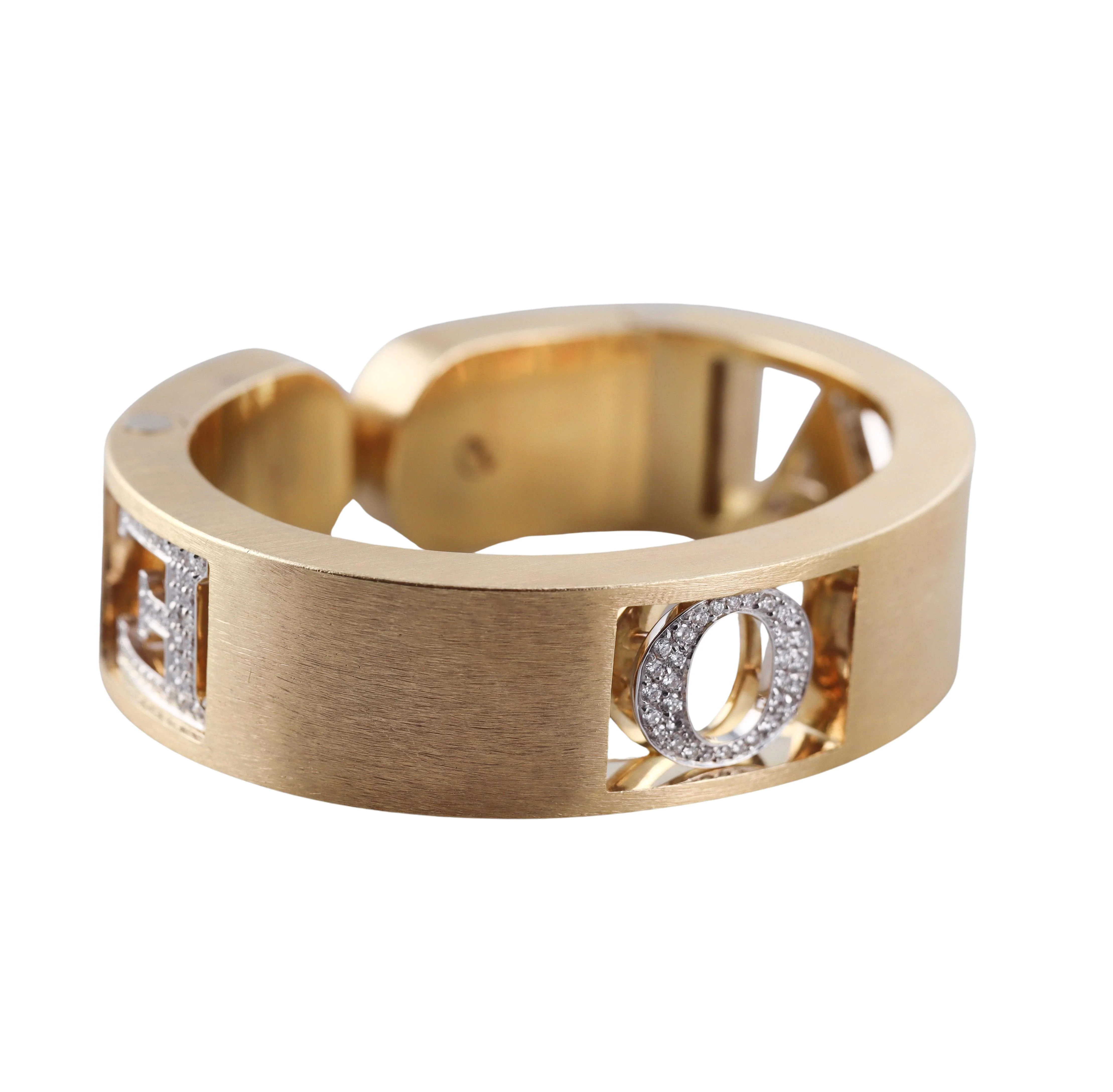 Pasquale Bruni Vintage Amor Est Vita Gold Cuff Bracelet