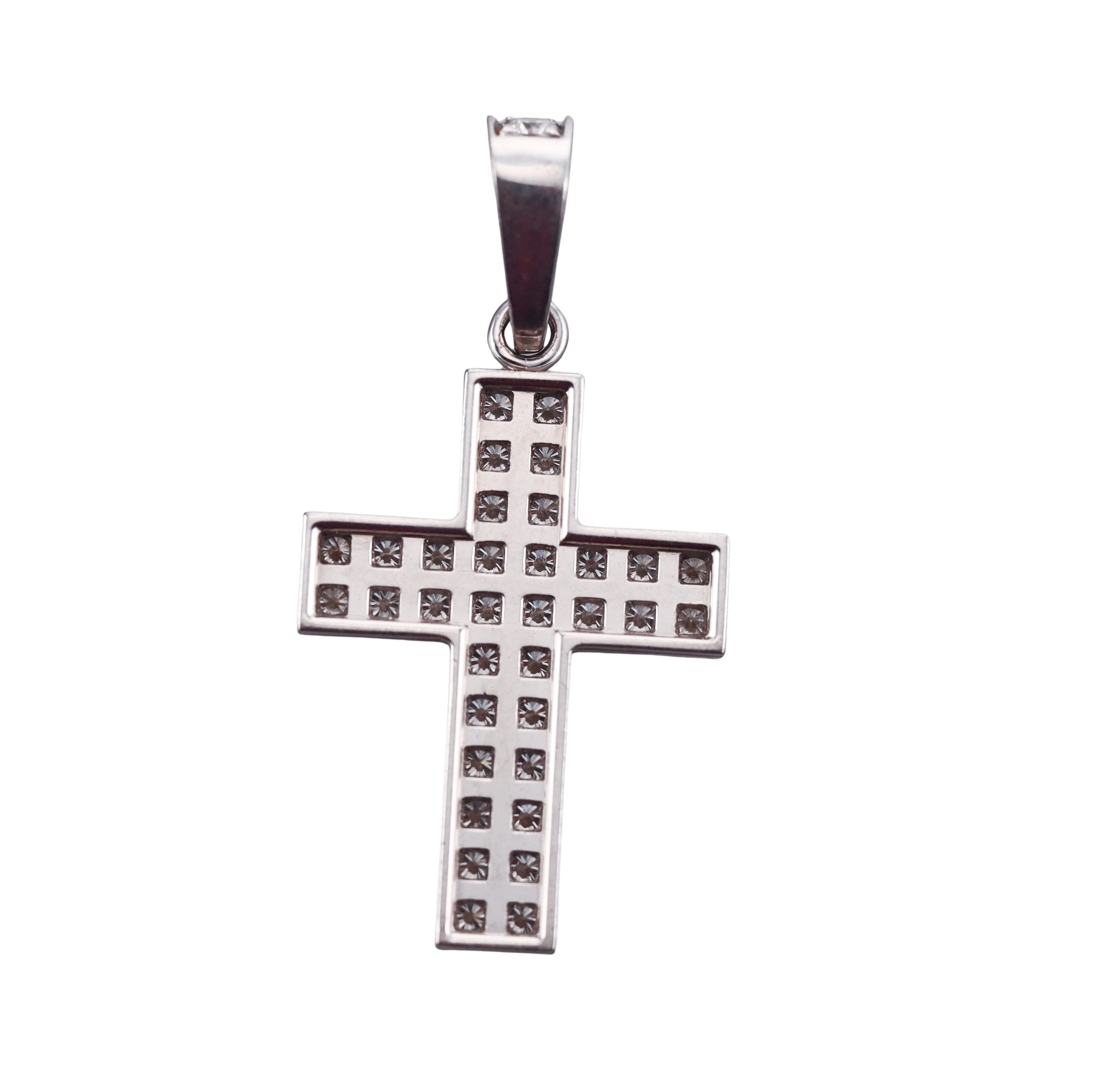 Cartier Gold Diamond Cross Pendant