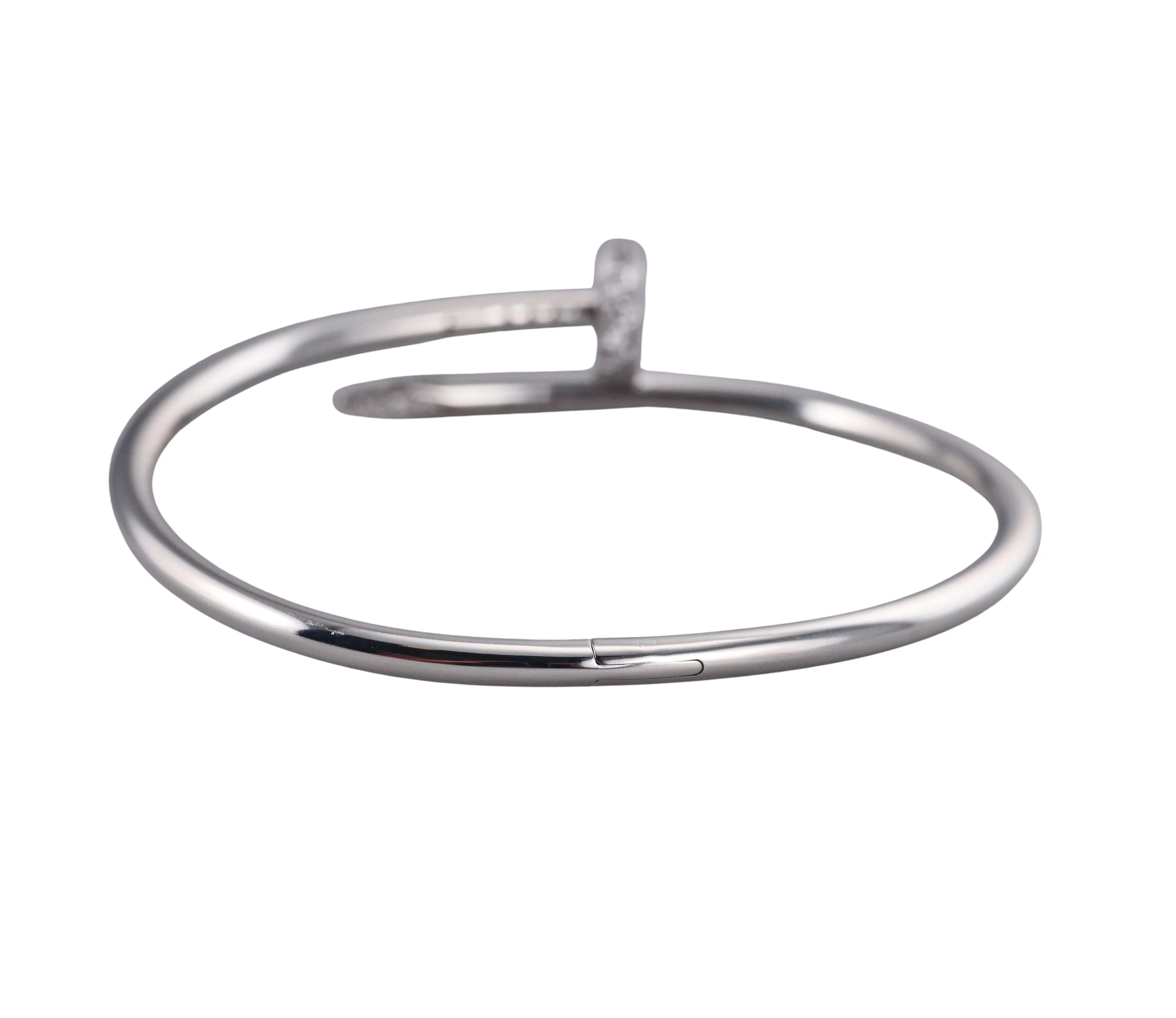 Cartier Juste Un Clou Diamond White Gold Bracelet Size 18