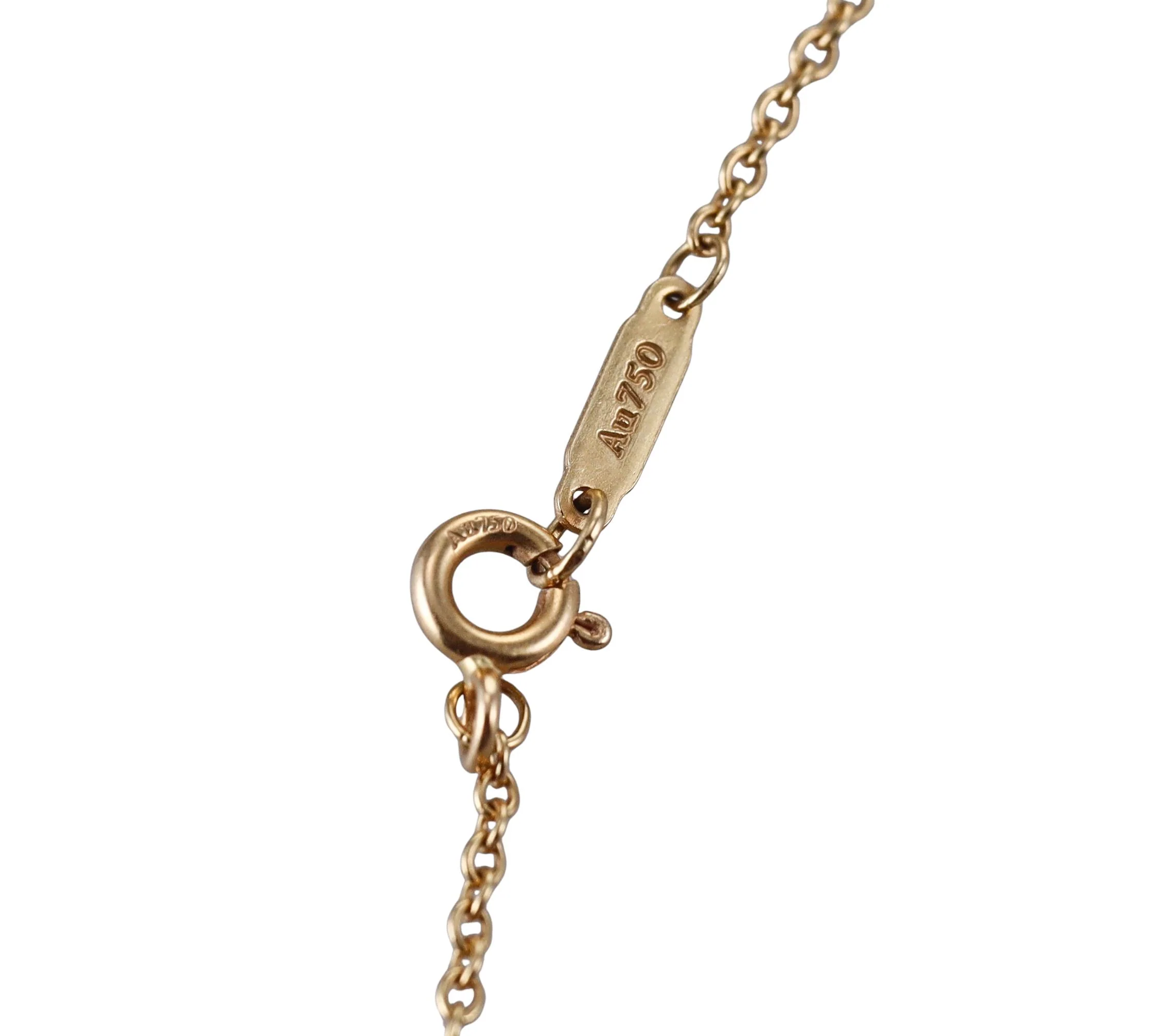 Tiffany  Co Elsa Peretti Open Heart Gold Pendant Necklace