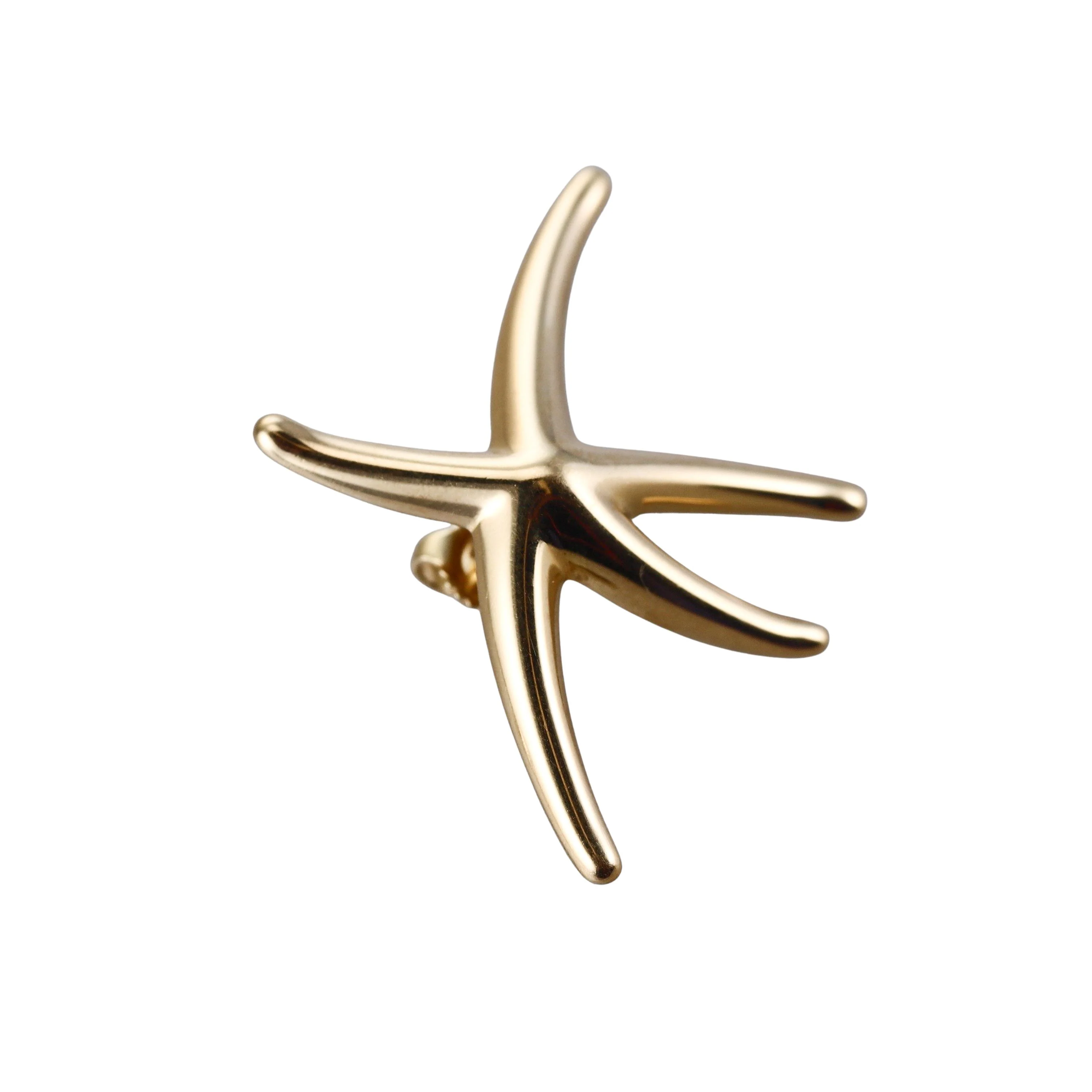 Tiffany  Co Elsa Peretti Gold Starfish Earrings