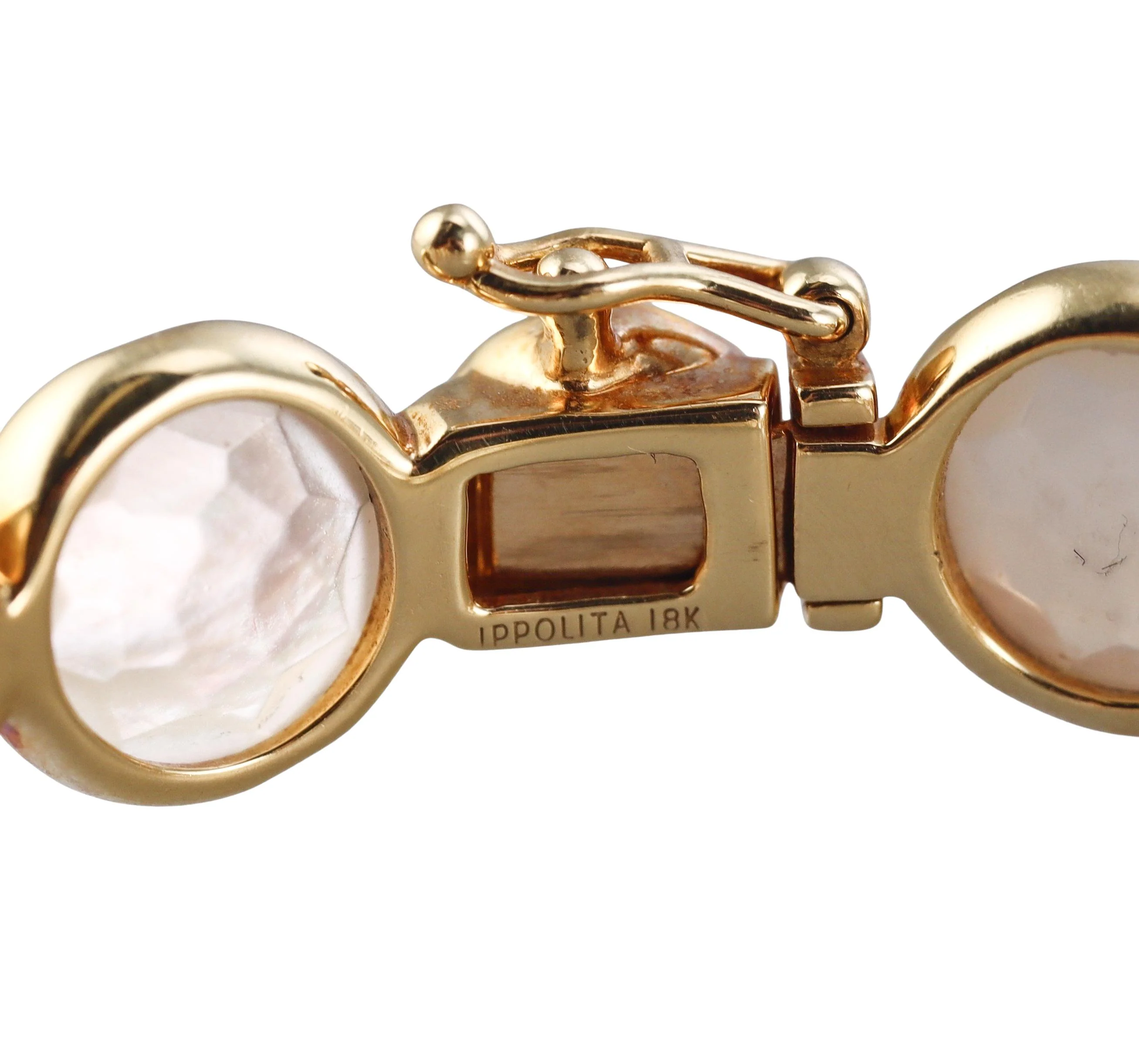 Ippolita Rock Candy Mother of Pearl Quartz Gold Bracelet
