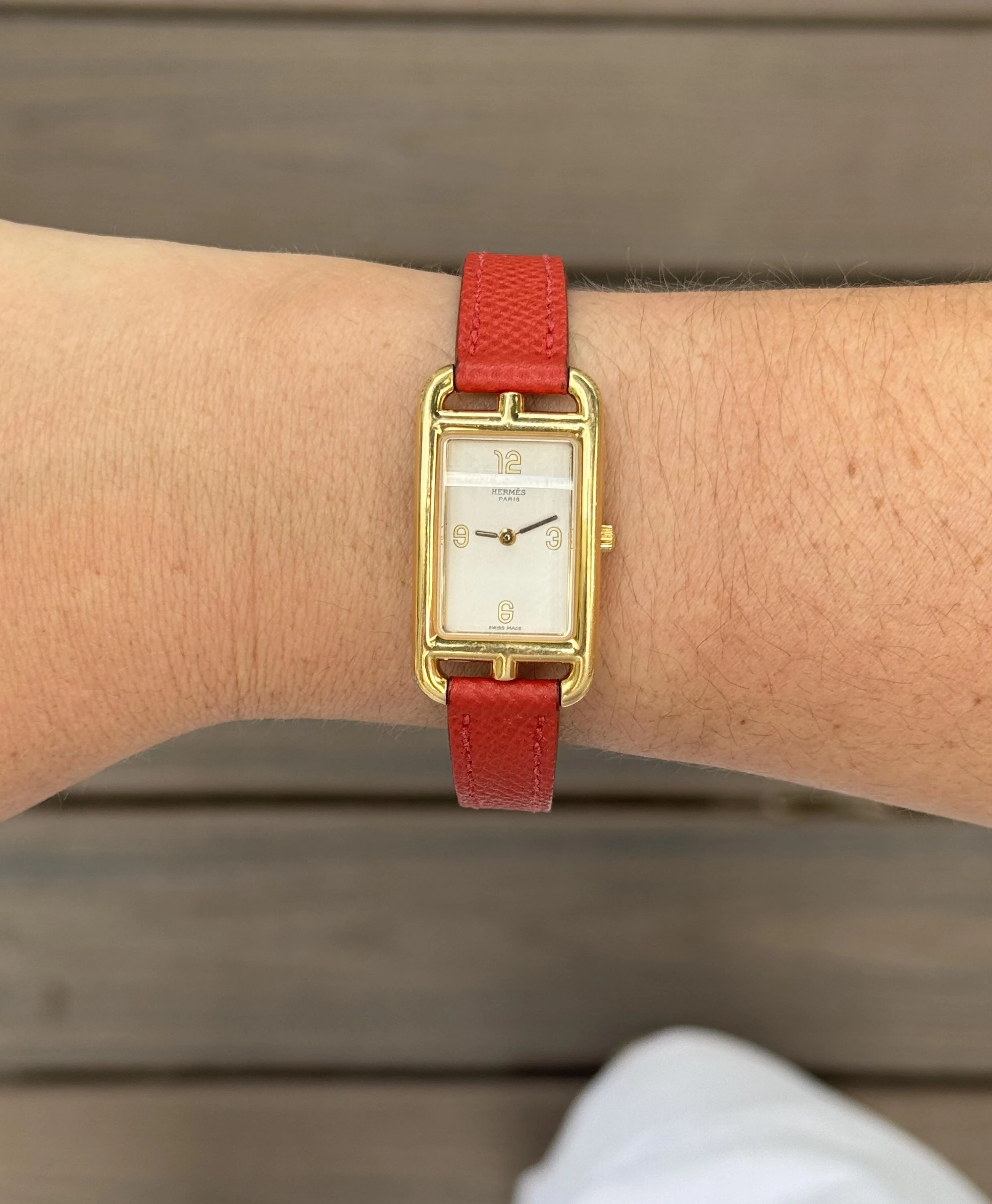 Hermes Nantucket Yellow Gold Ladies Watch