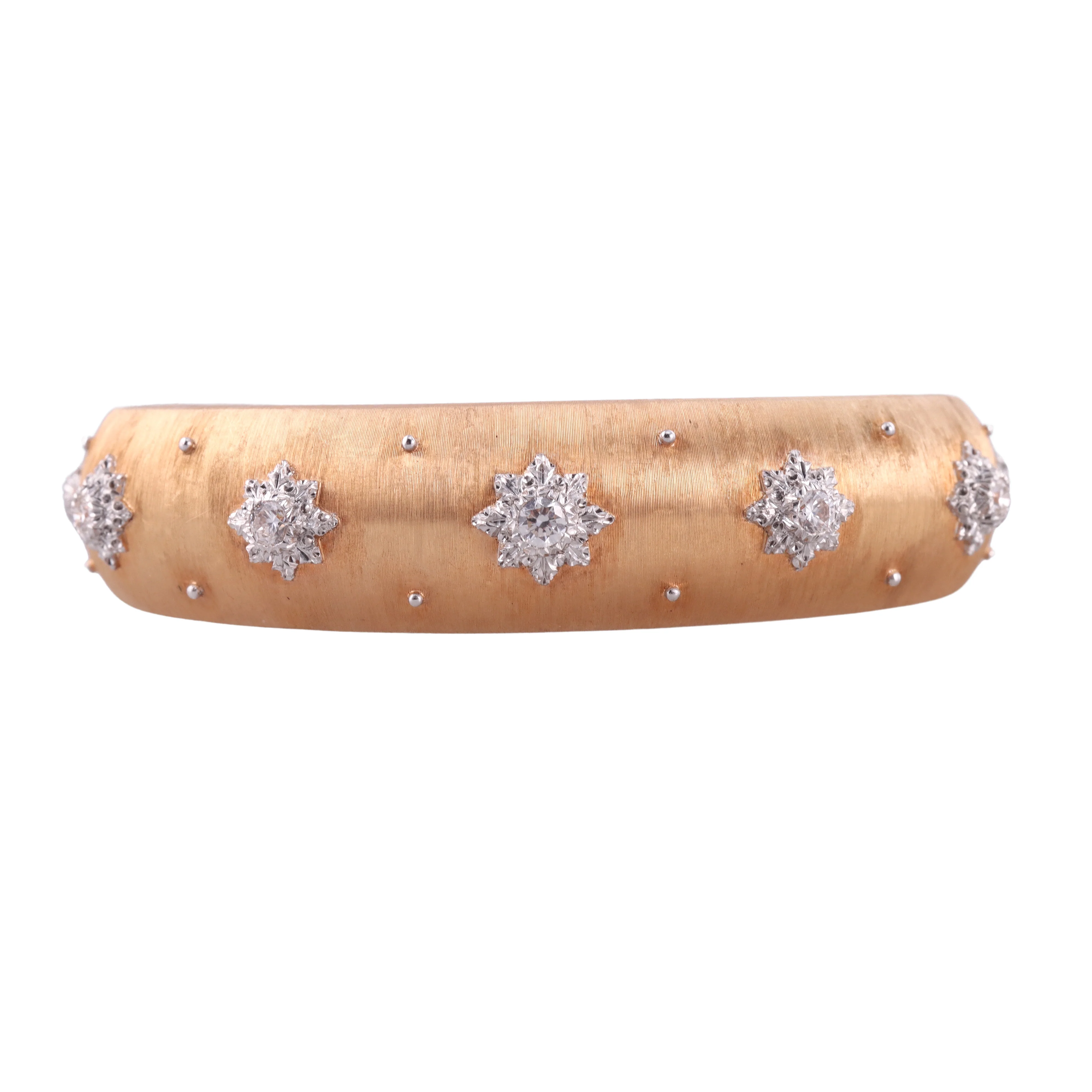 Buccellati Macri Rose Gold Diamond Cuff Bracelet