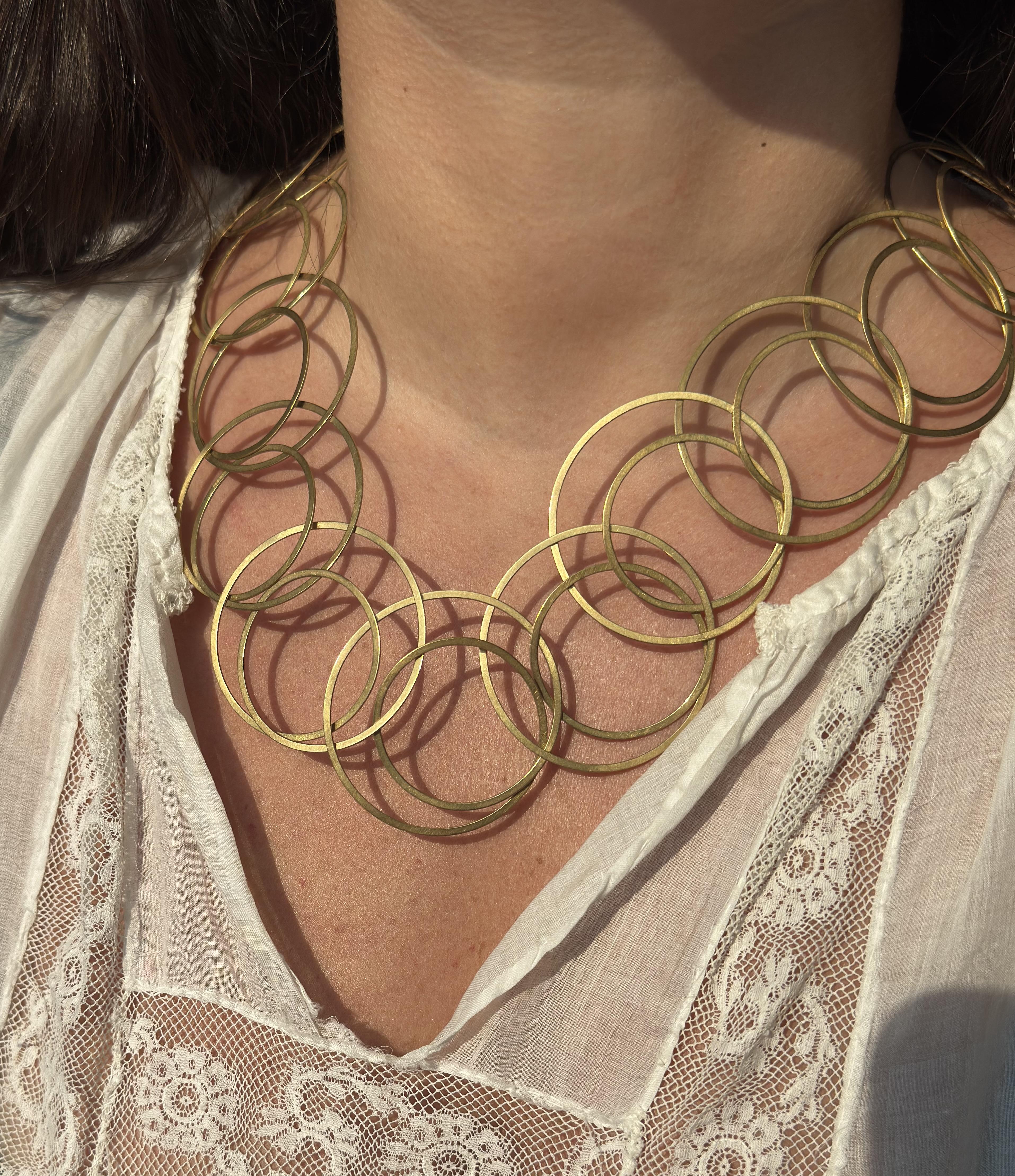Niessing Modernist Gold Circle Link Necklace