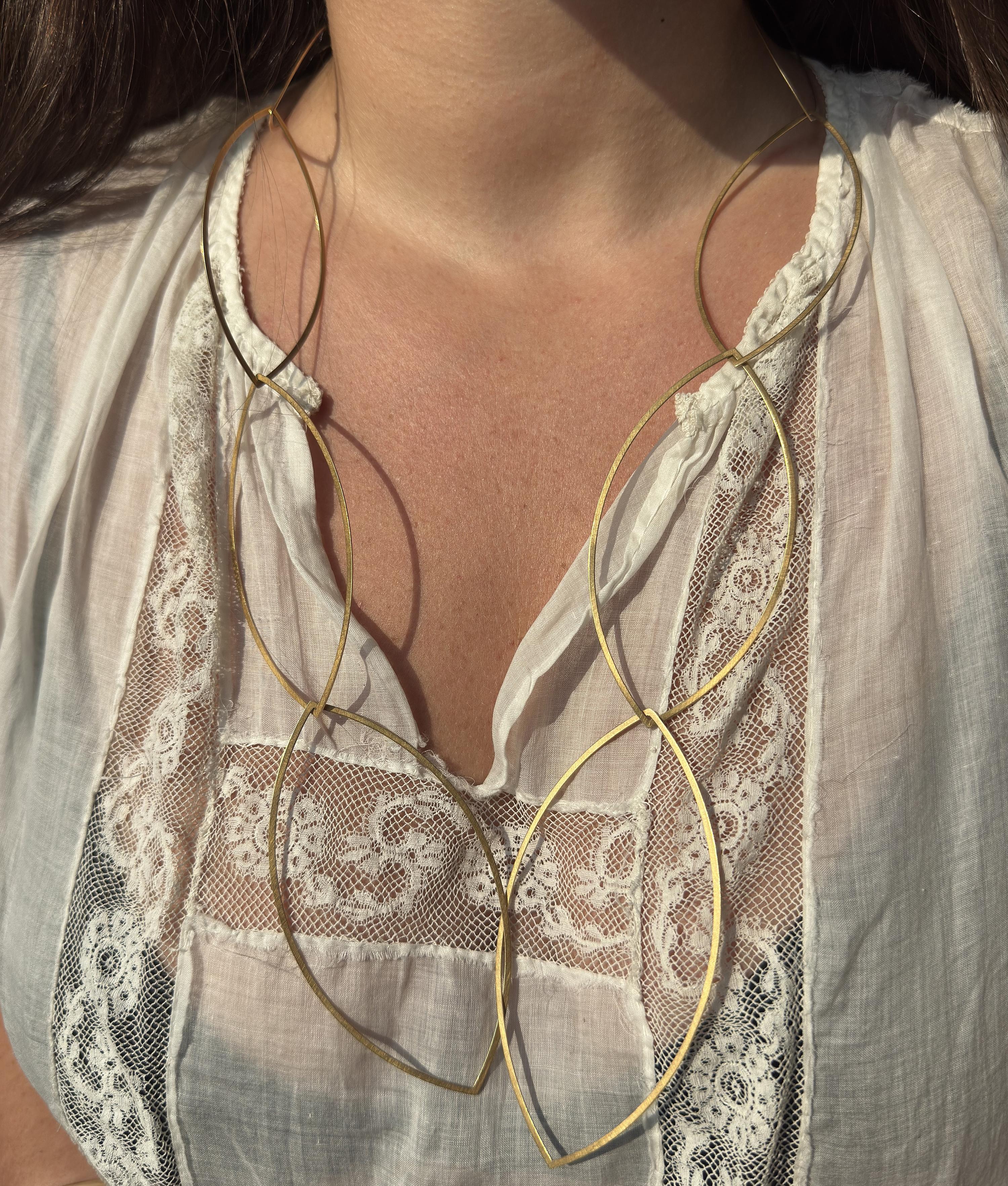 Niessing Modernist Gold Geometric Link Necklace