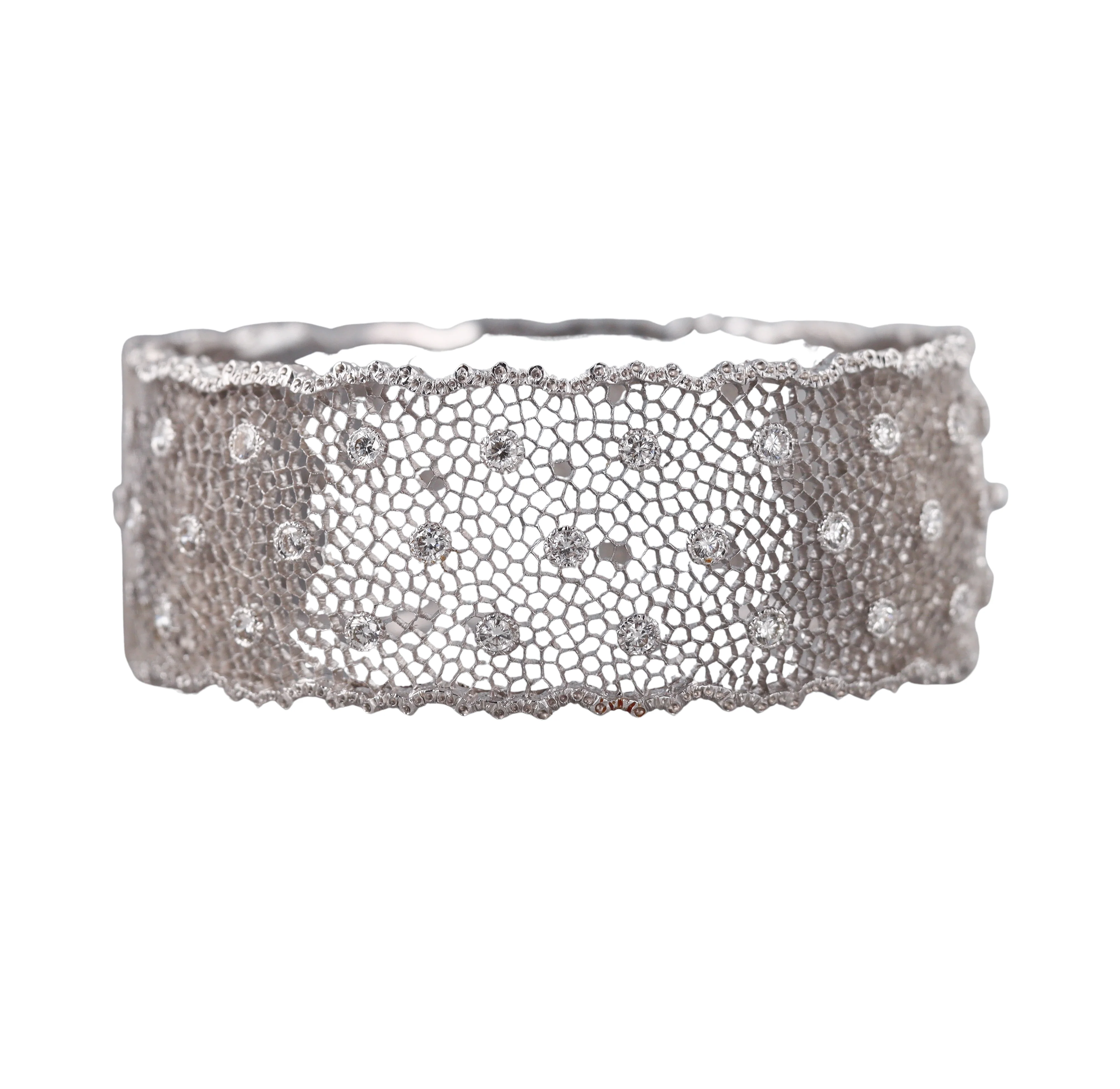 Buccellati Honeycomb Gold Diamond Bracelet