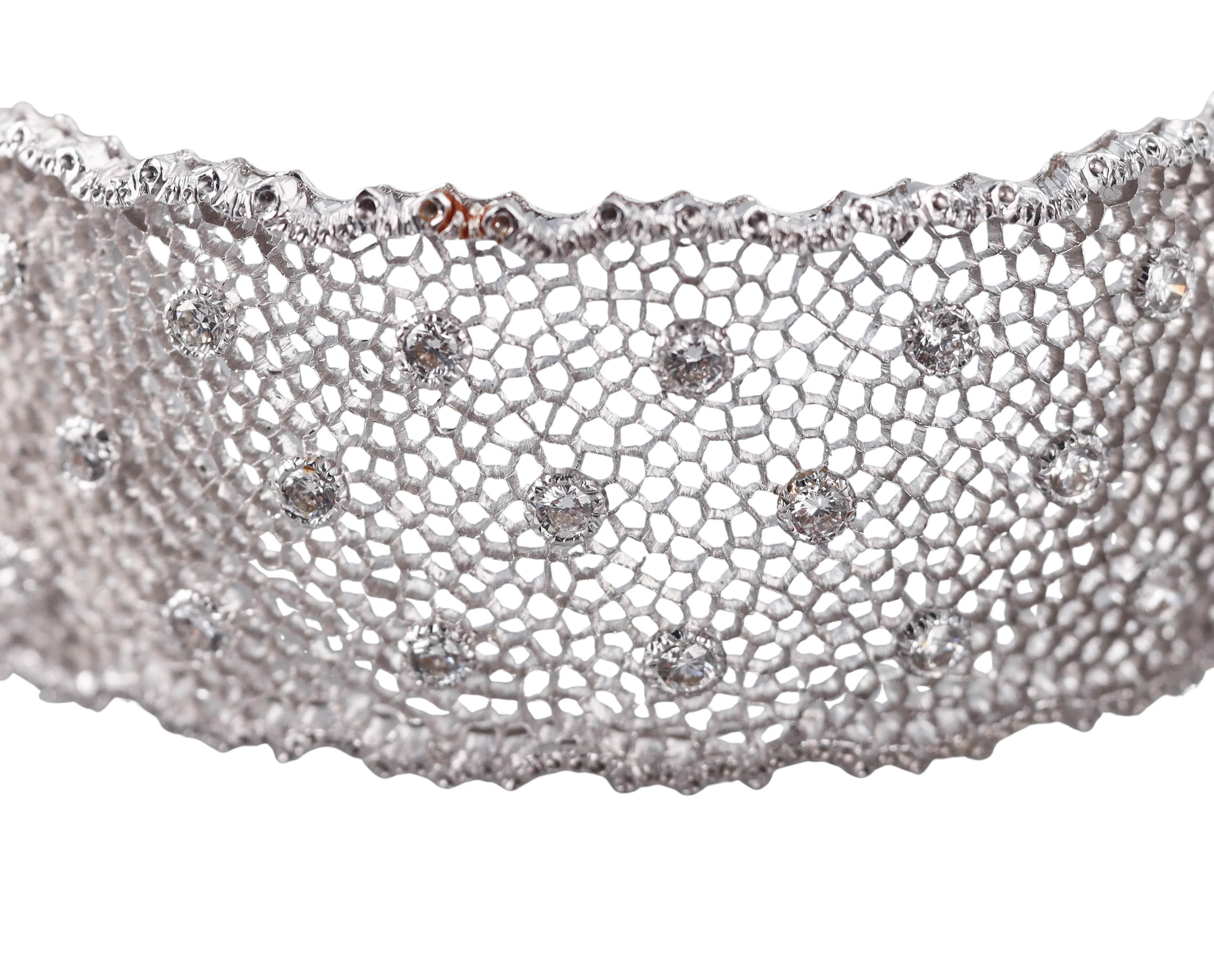 Buccellati Honeycomb Gold Diamond Bracelet