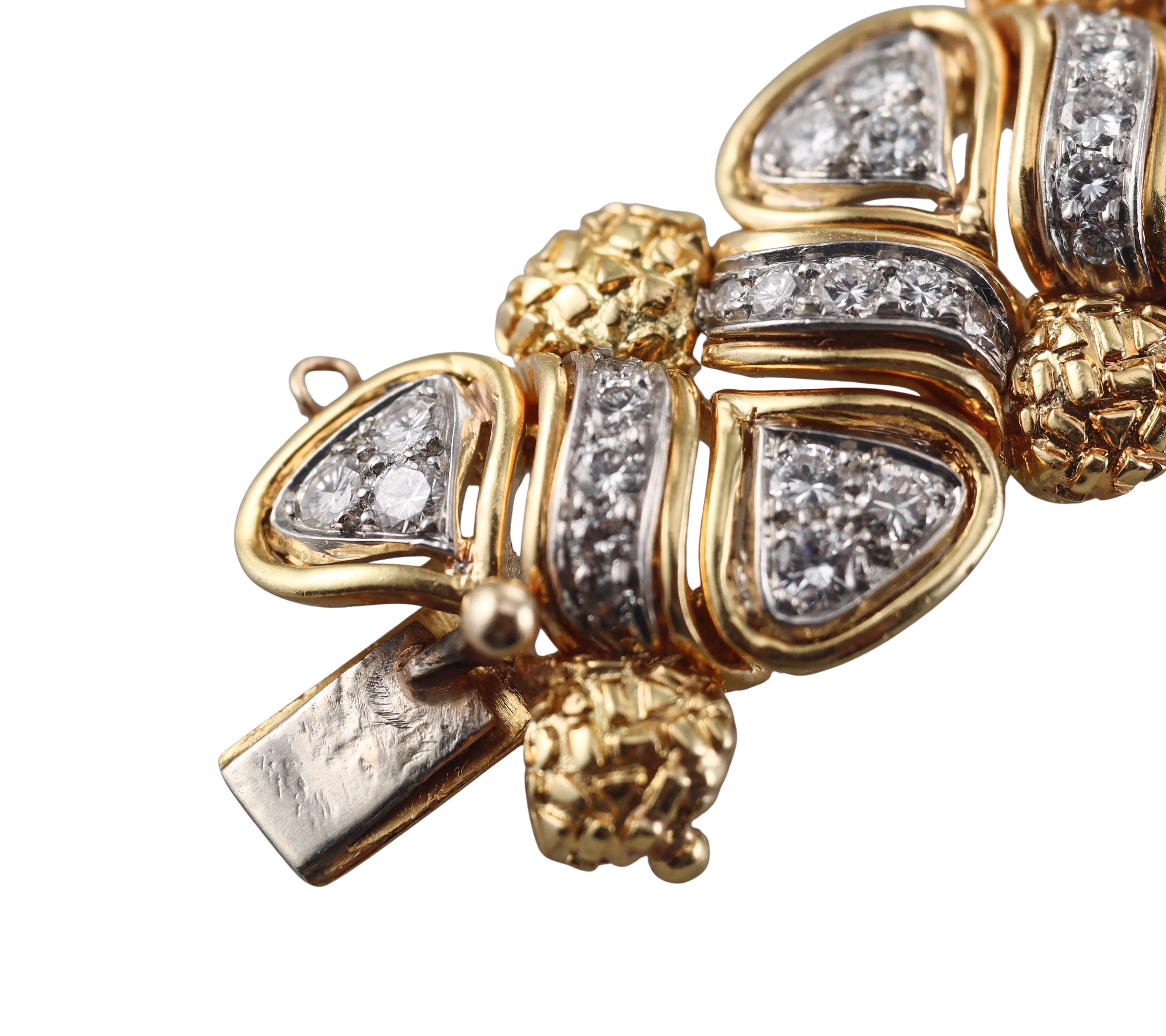 Tiffany Co 1980s Diamond Gold Bracelet