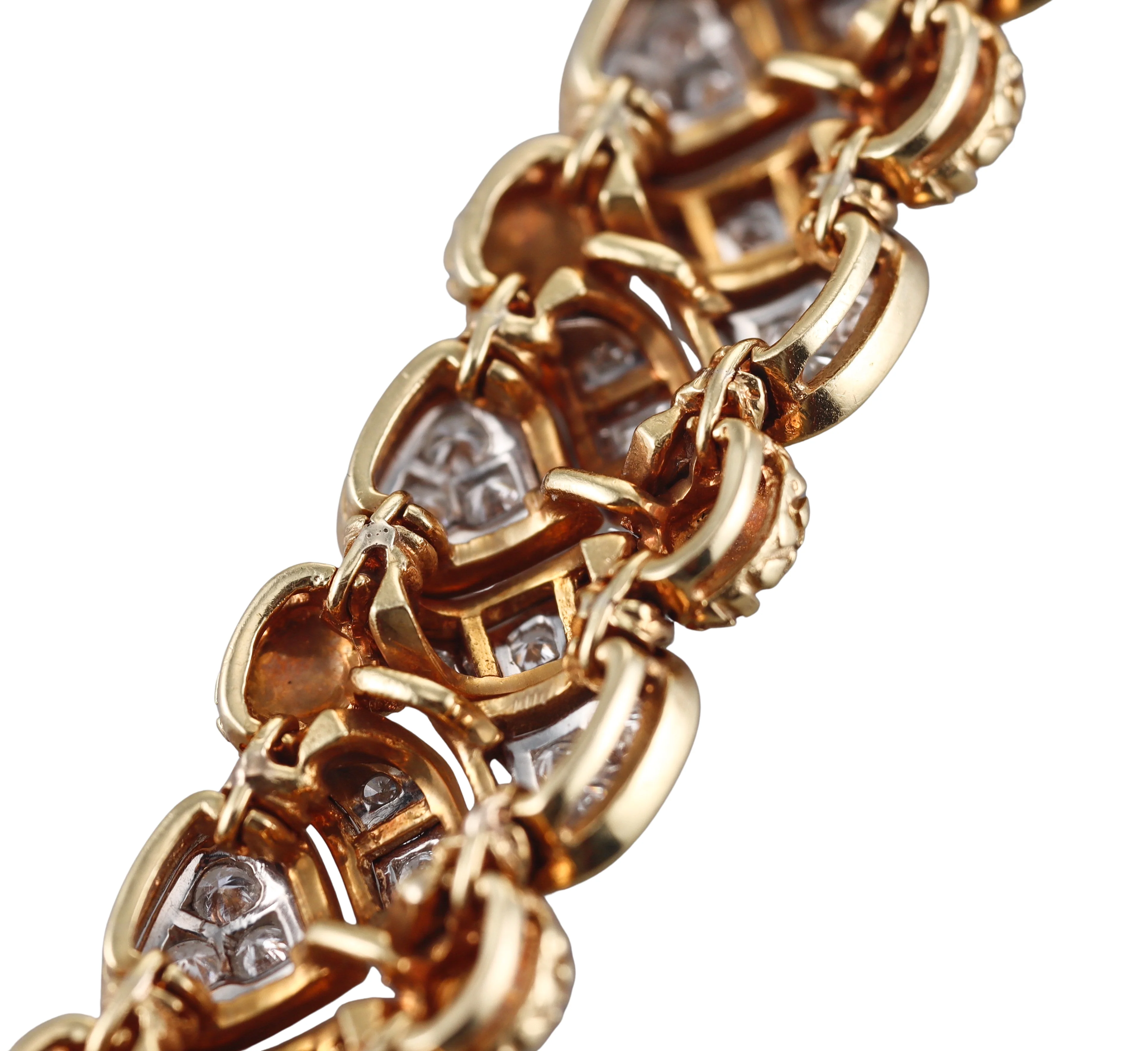 Tiffany Co 1980s Diamond Gold Bracelet