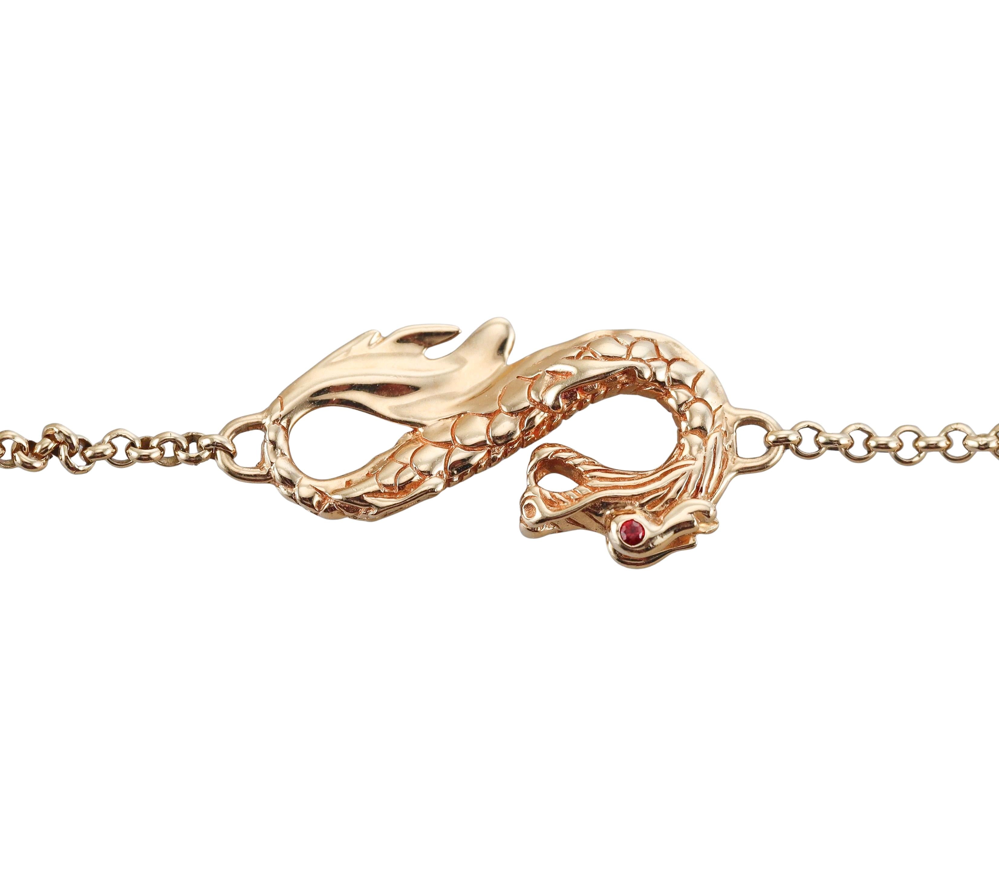 John Hardy Naga Fire Opal Orange Sapphire Coral Gold Long Necklace