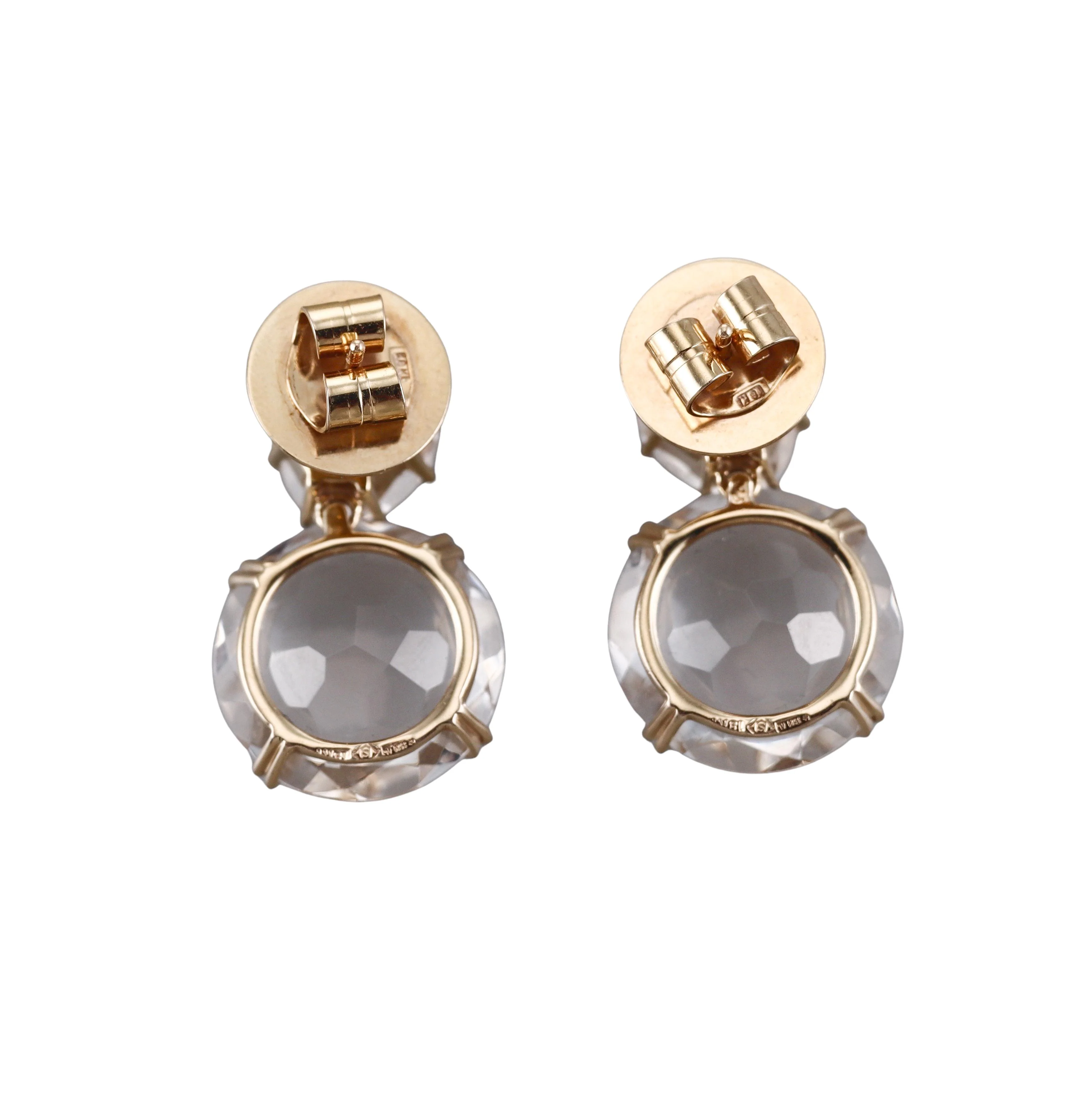 H. Stern Cobblestone Crystal Gold Earrings