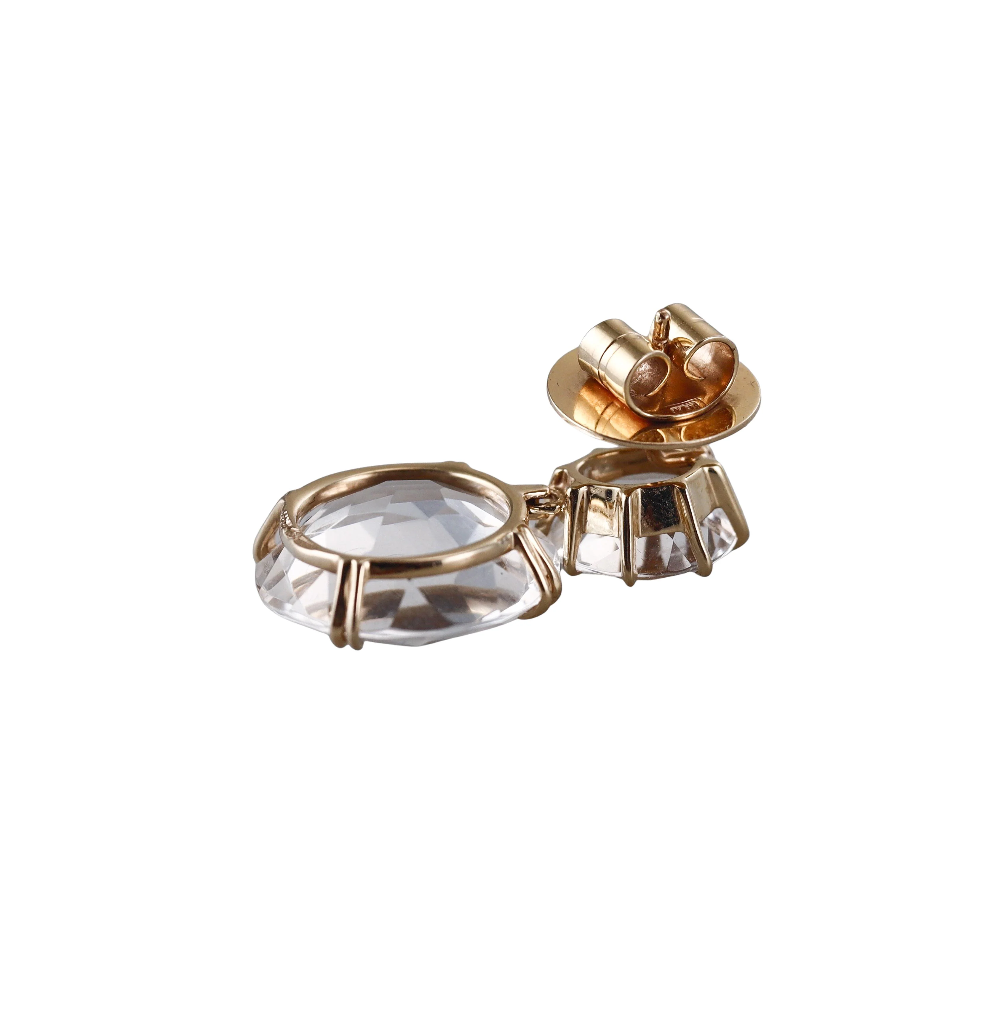 H. Stern Cobblestone Crystal Gold Earrings