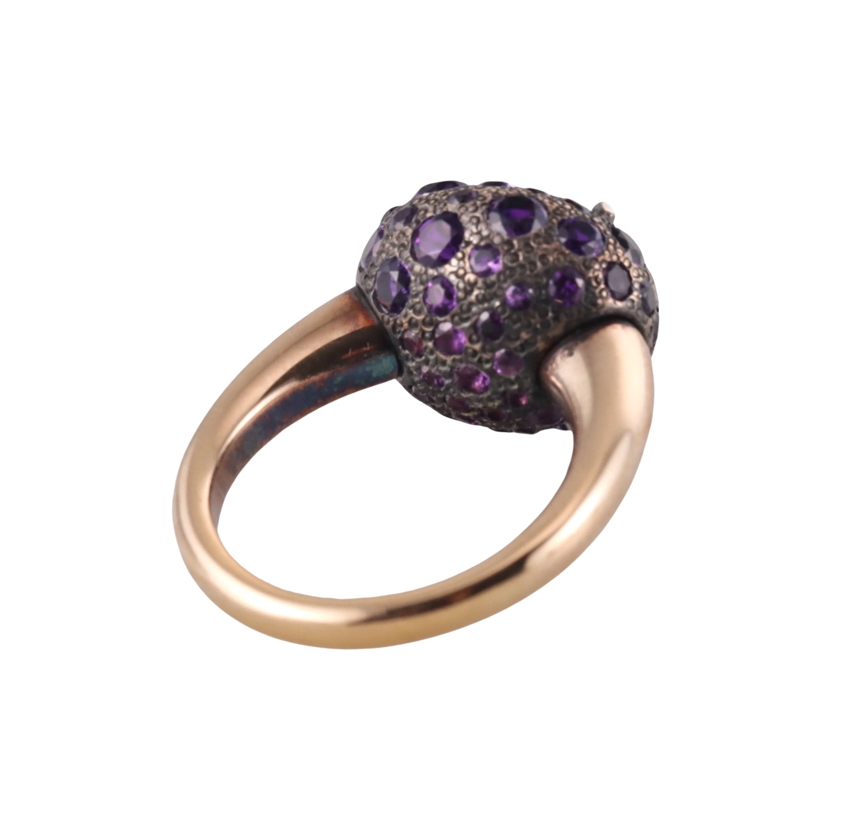 Pomellato Tabou Gold Silver Amethyst Ring