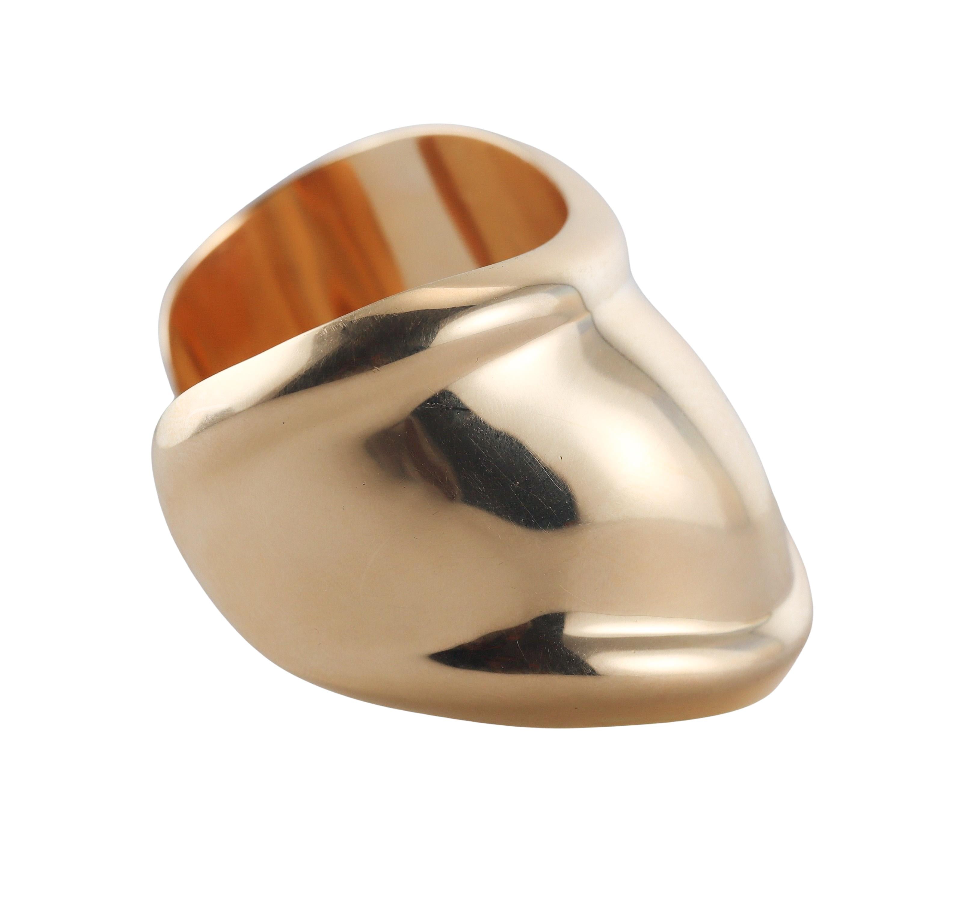 Tiffany  Co Elsa Peretti Gold Bone Cuff Bracelet